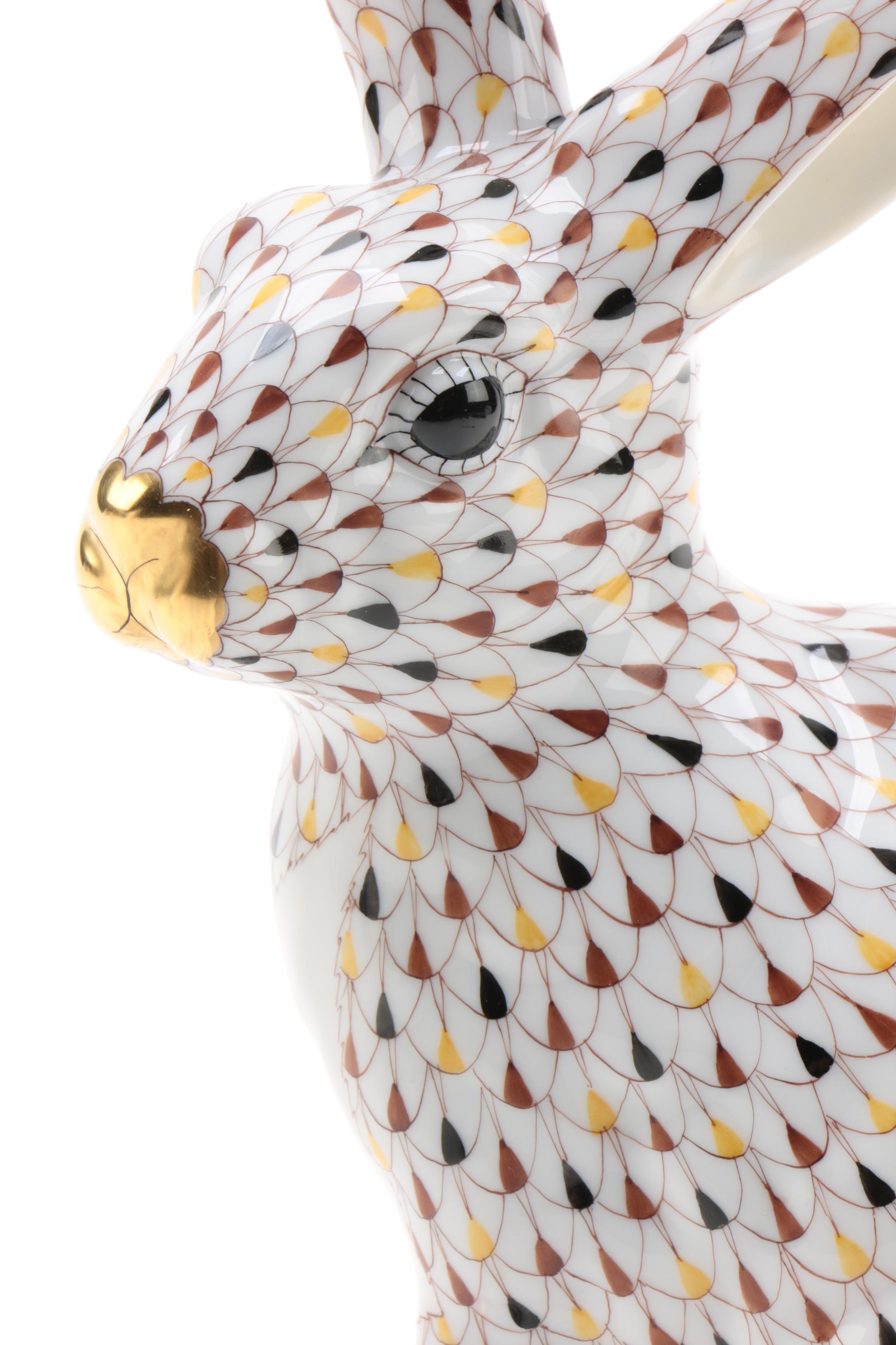 Herend Limited Edition "Large Rabbit" Porcelain Figurine