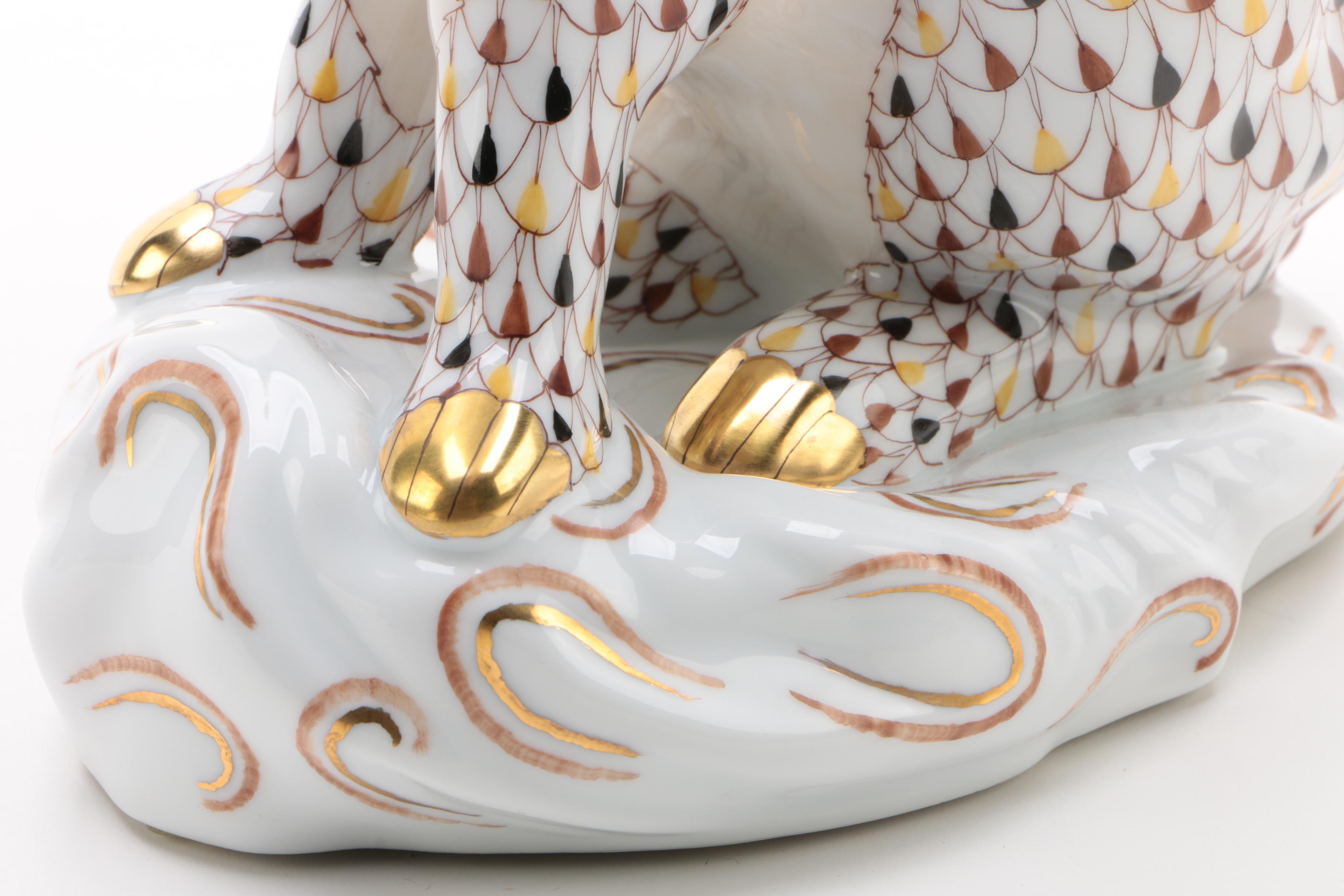 Herend Limited Edition "Large Rabbit" Porcelain Figurine