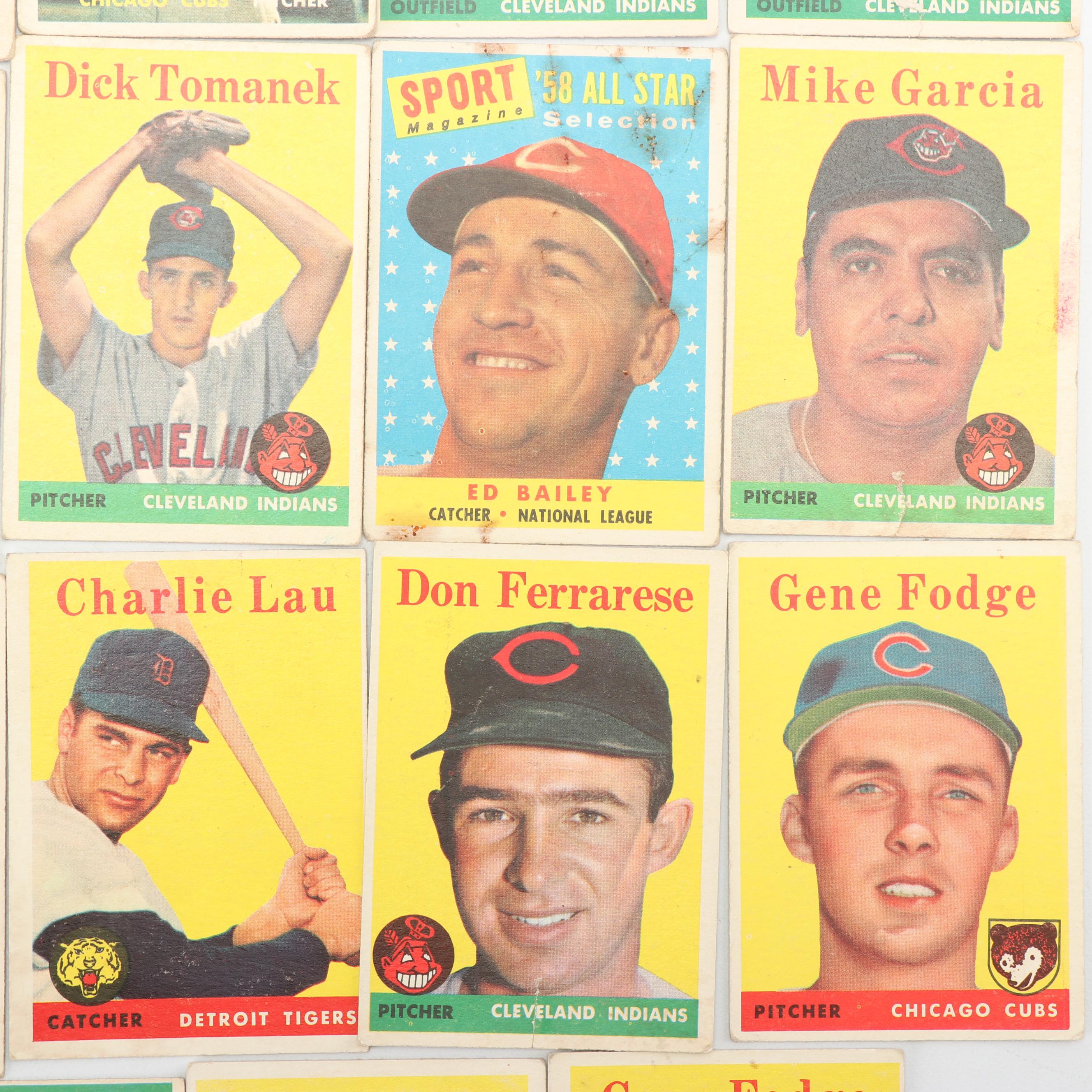 1957 and 1958 Topps Baseball Cards including Don Kaiser