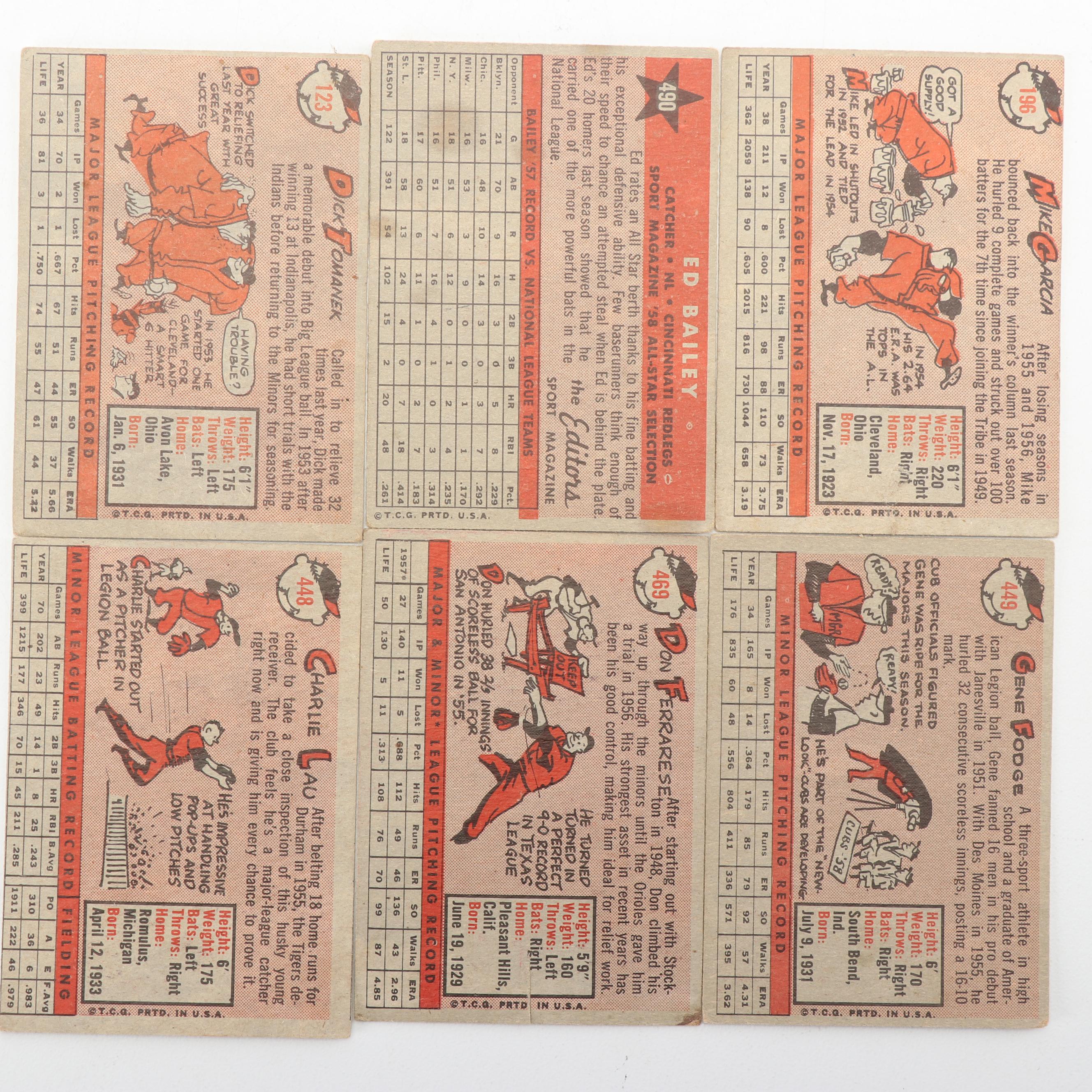1957 and 1958 Topps Baseball Cards including Don Kaiser