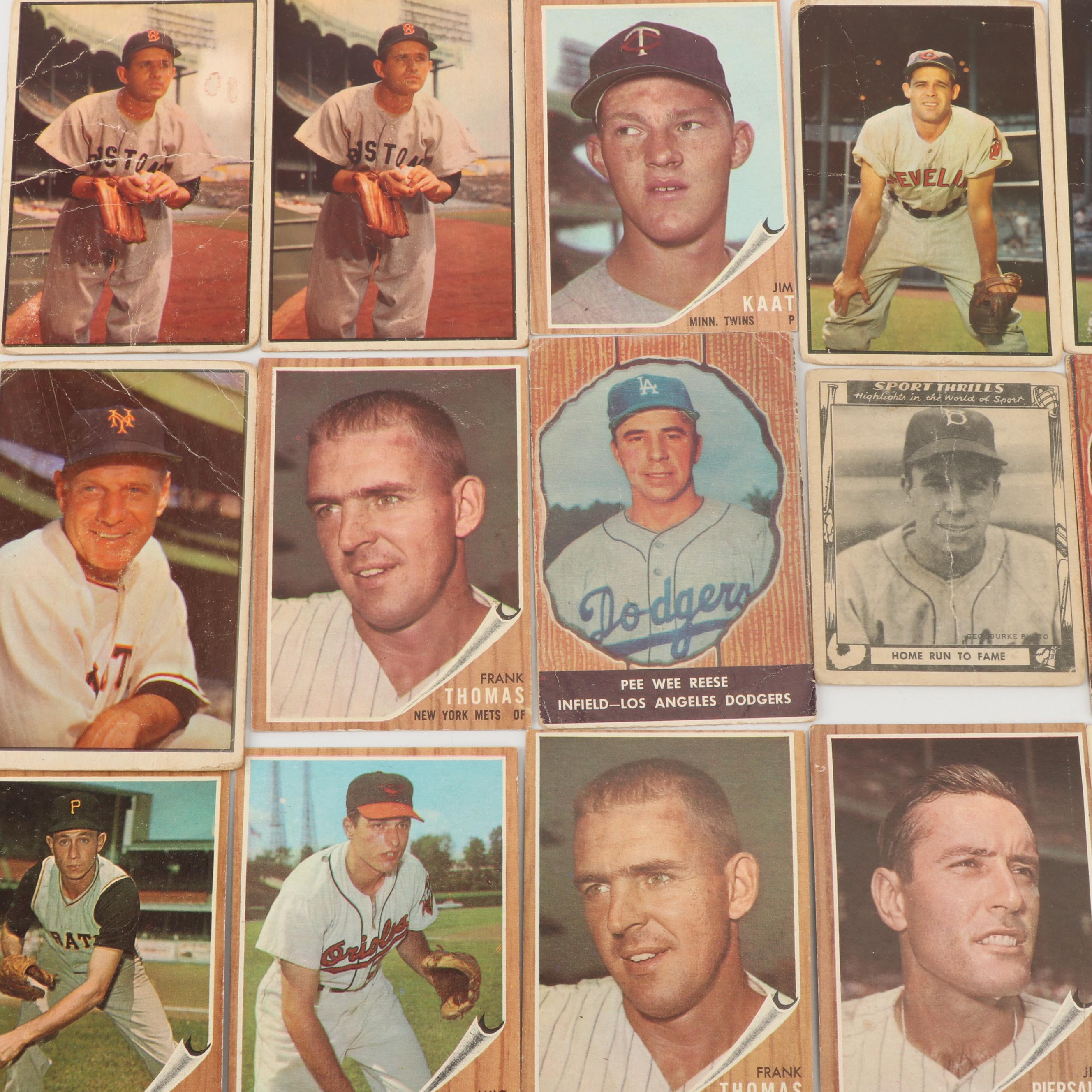 1950s-1960s Baseball Cards including Pee Wee Reese Hires Root Beer Card