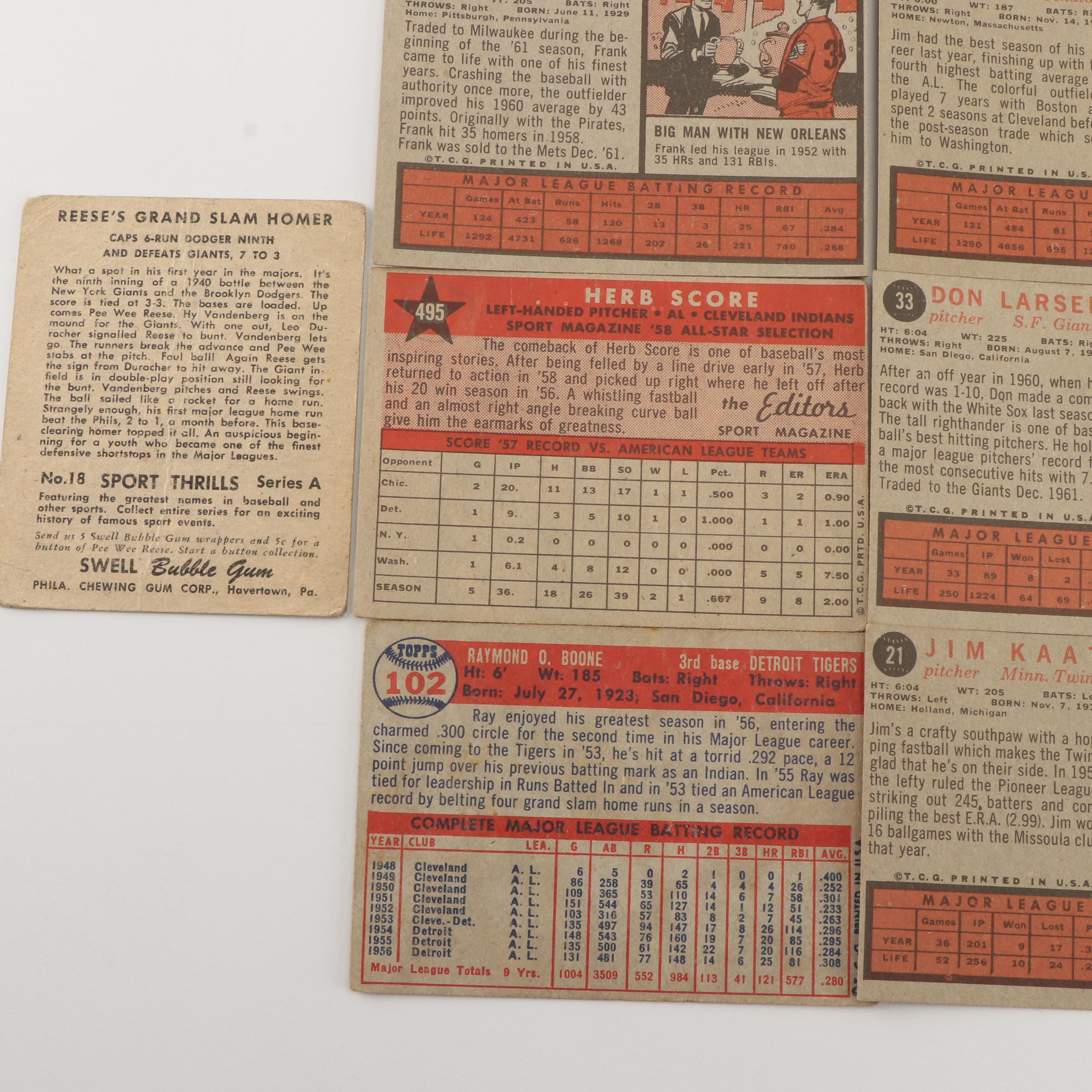 1950s-1960s Baseball Cards including Pee Wee Reese Hires Root Beer Card
