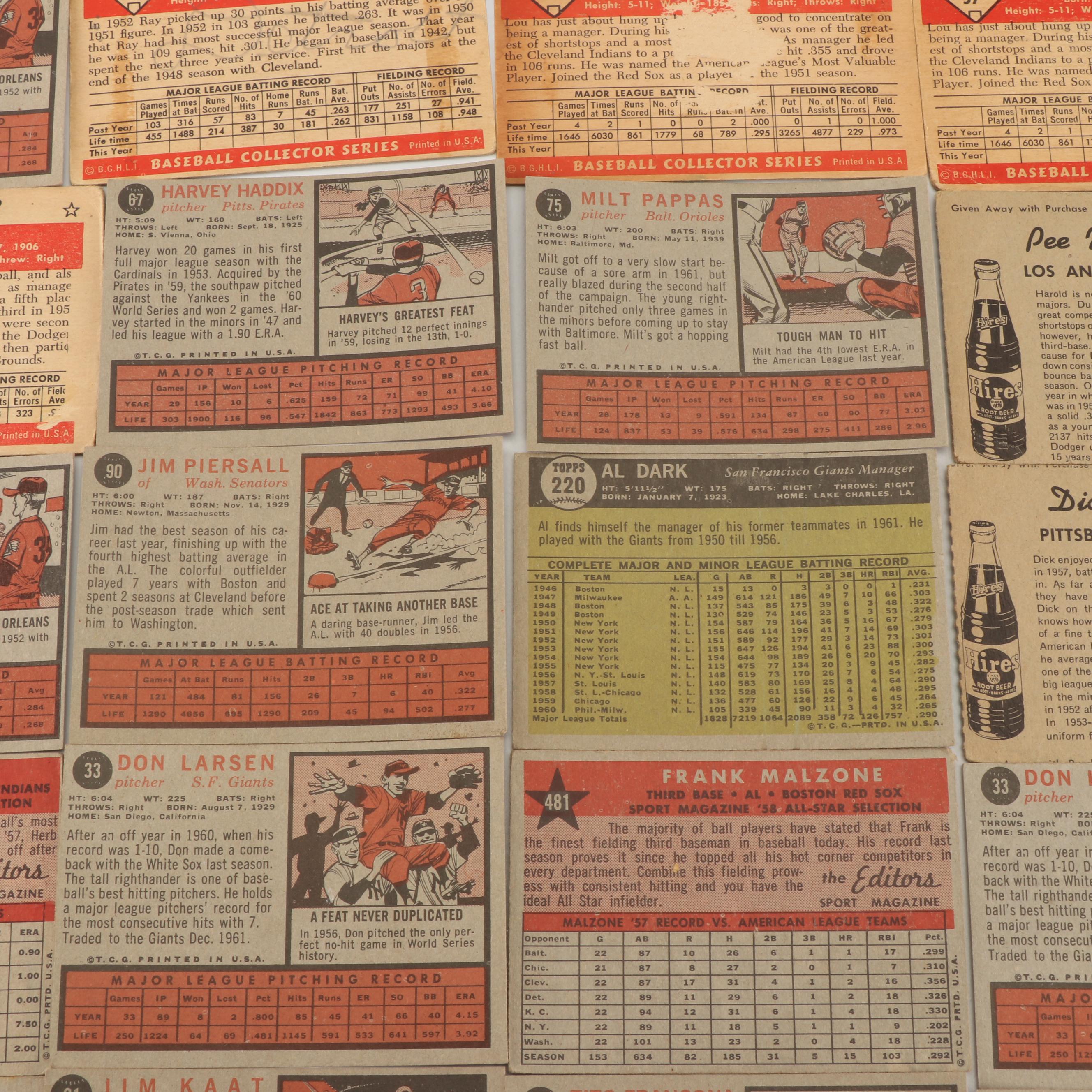 1950s-1960s Baseball Cards including Pee Wee Reese Hires Root Beer Card