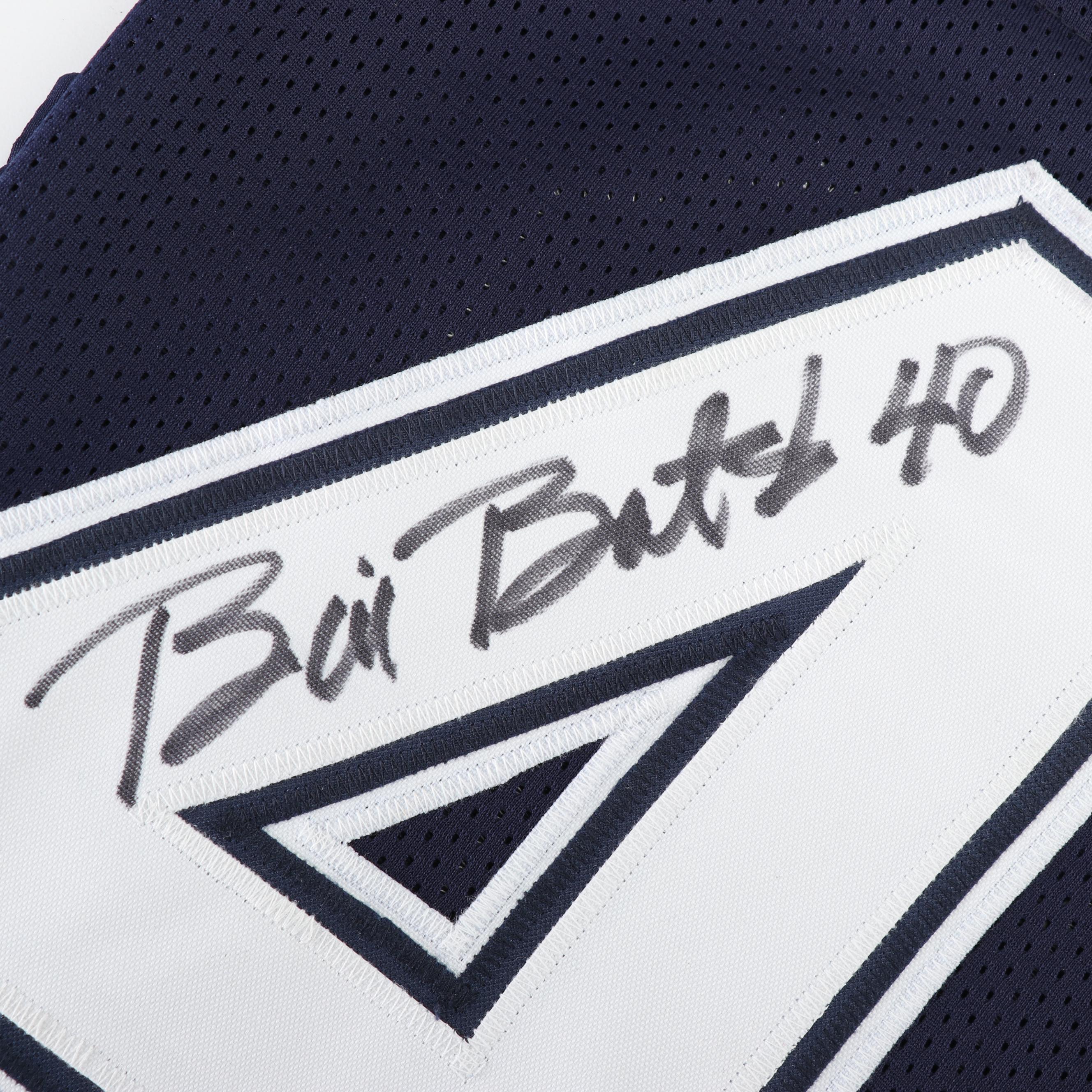 Bill Bates Autographed Dallas Cowboys Jersey "Super Bowl Champ 92-93-95"