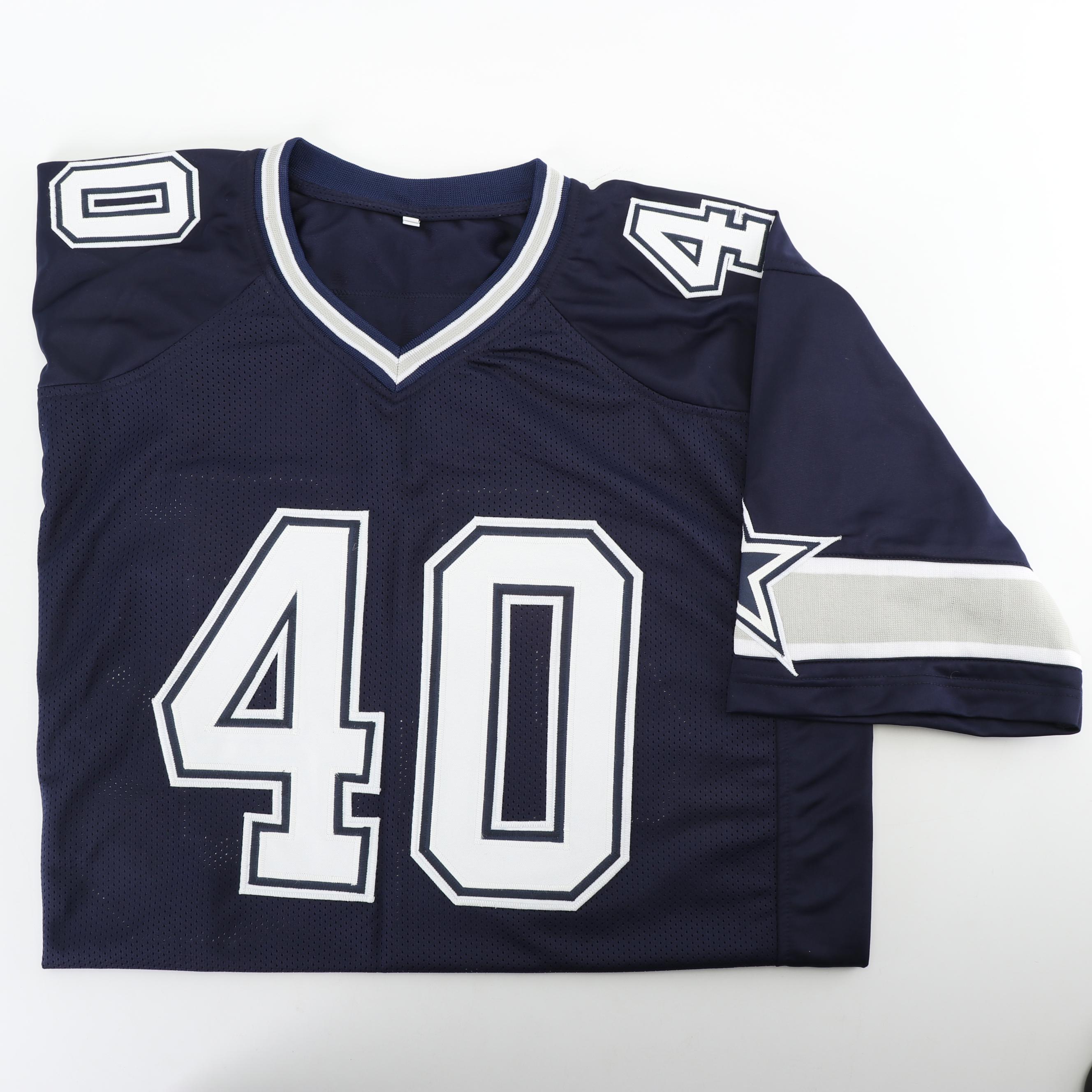 Bill Bates Autographed Dallas Cowboys Jersey "Super Bowl Champ 92-93-95"