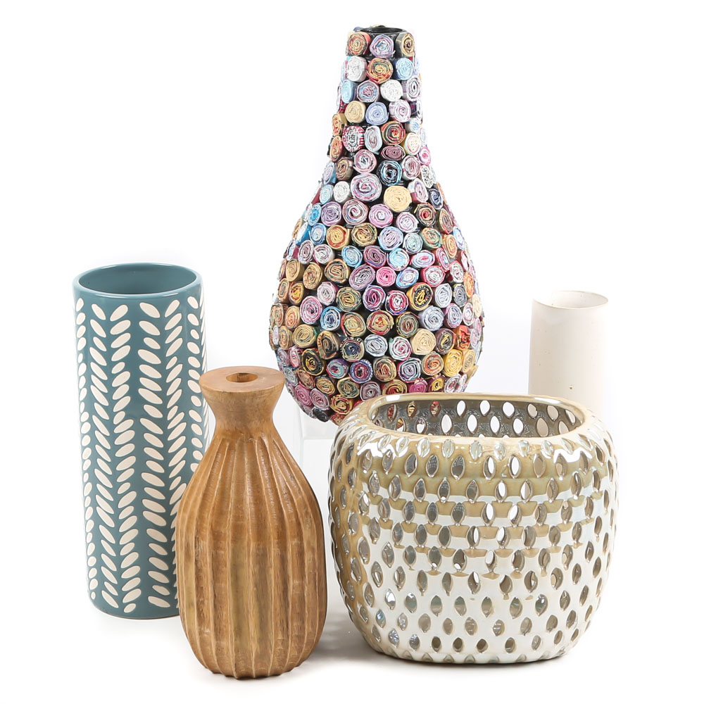 Eclectic Grouping of Contemporary Vases and Vessels
