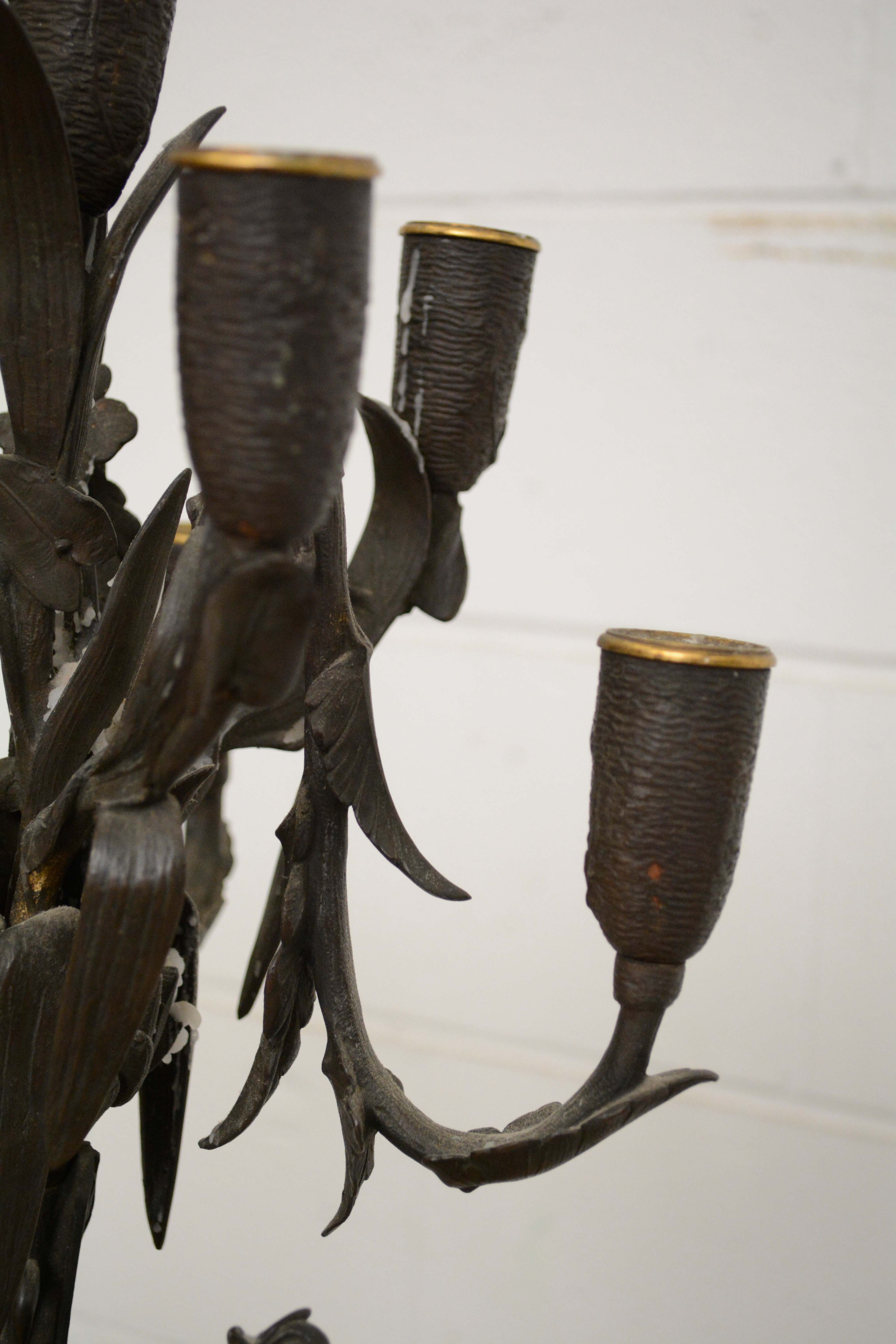 Bronze Candelabra After Albert Ernest Carrier-Belleuse "L'Enfant Pêcheur"