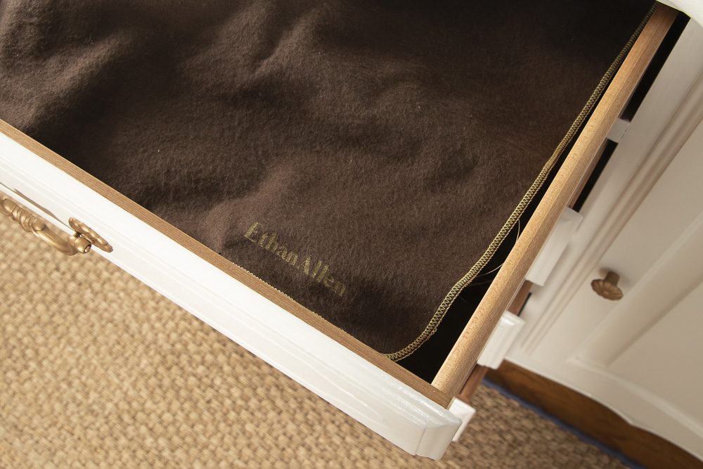 "Country French" Painted Wood China Cabinet by Ethan Allen, Late 20th Century