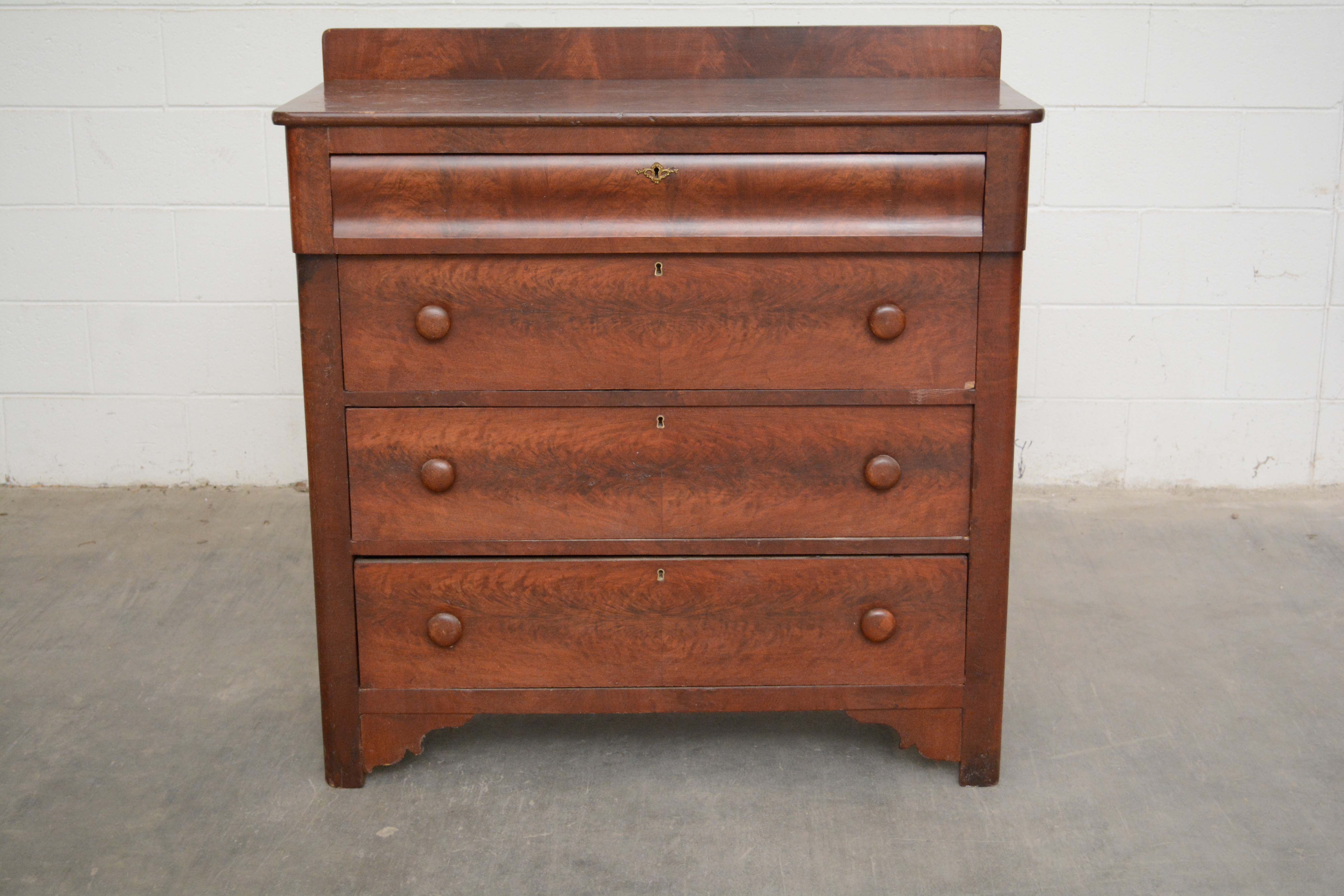 American Empire Mahogany Chest of Drawers, Mid 19th Century