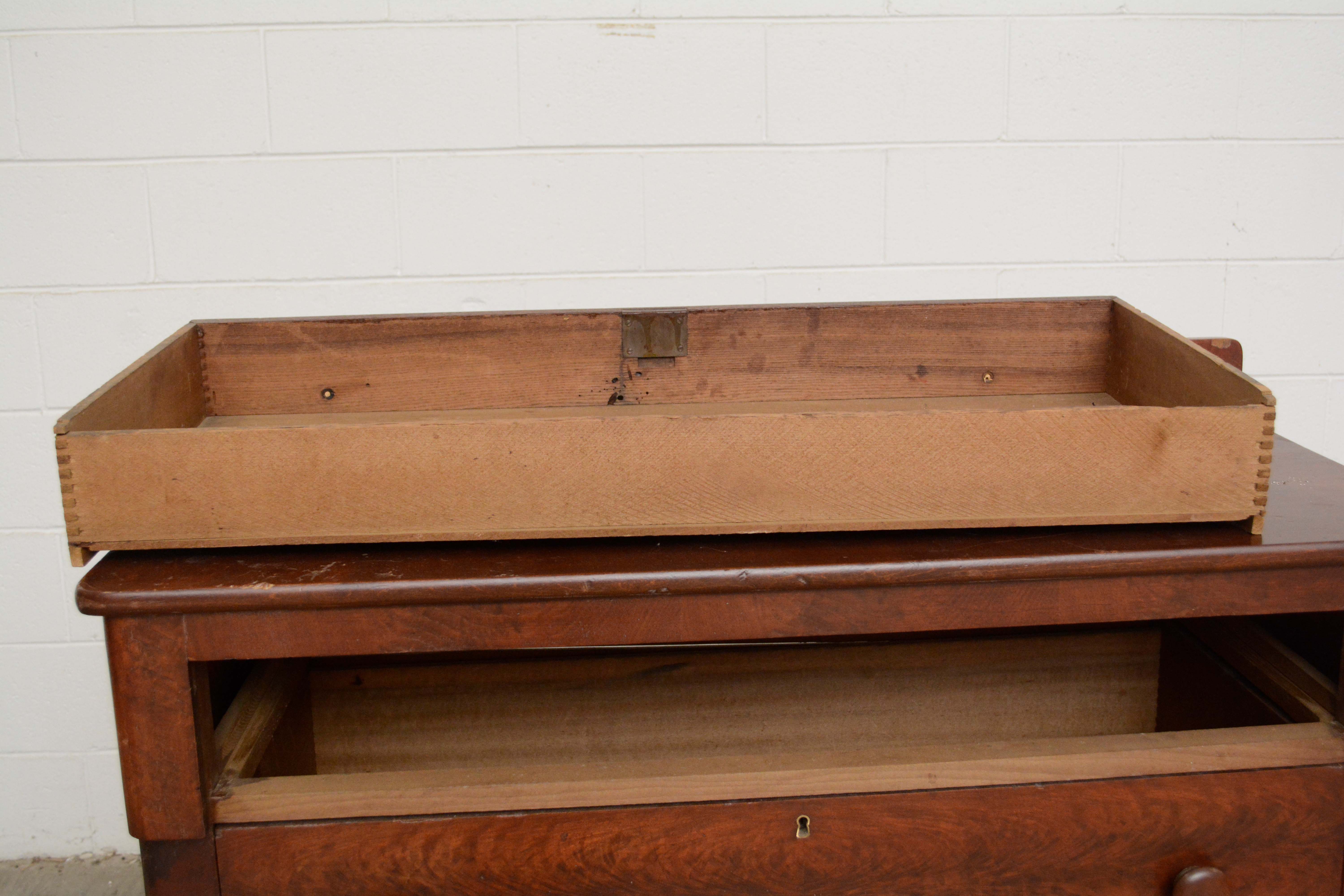 American Empire Mahogany Chest of Drawers, Mid 19th Century