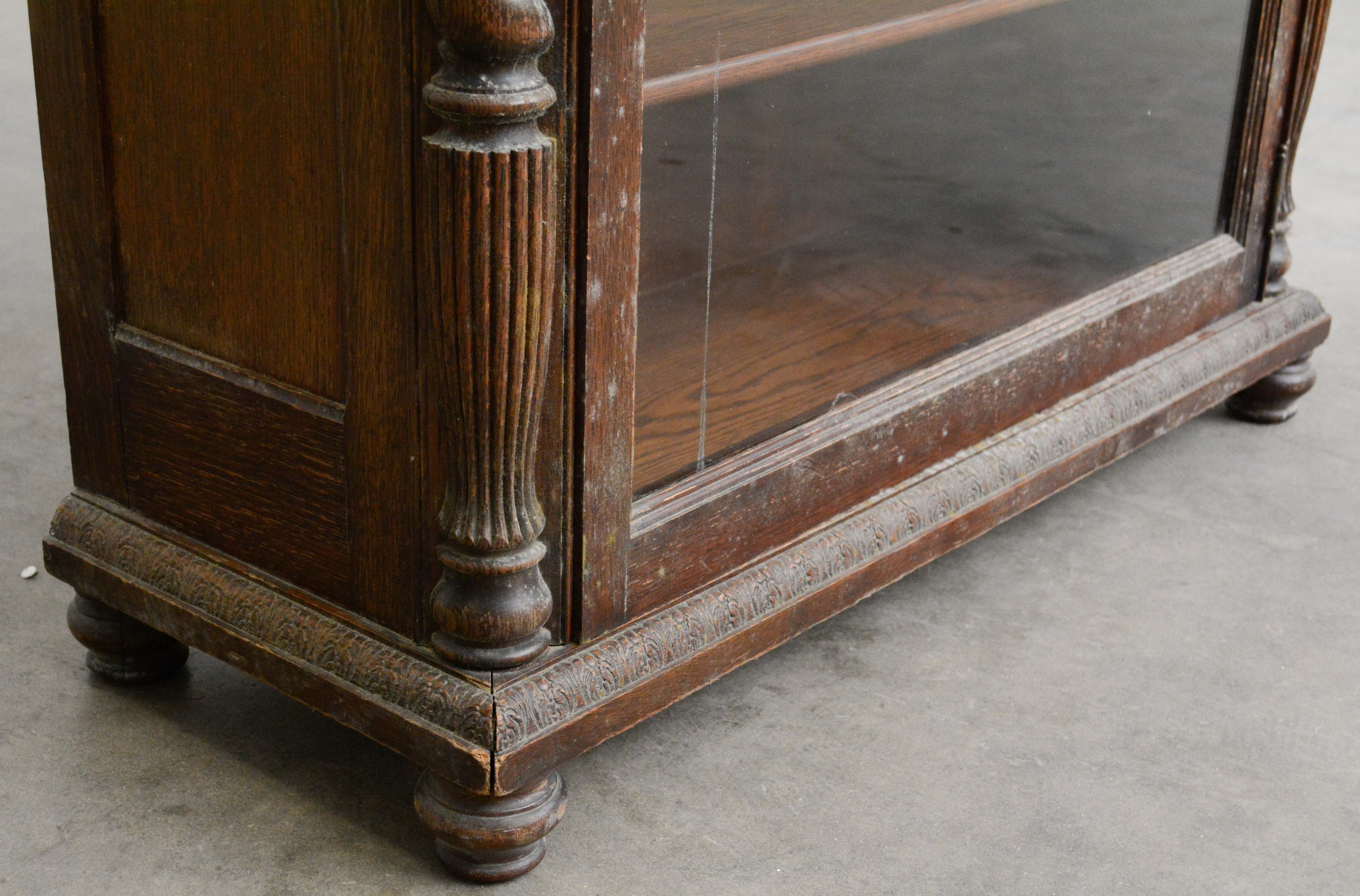 Victorian Oak Bookcase, Early 20th Century