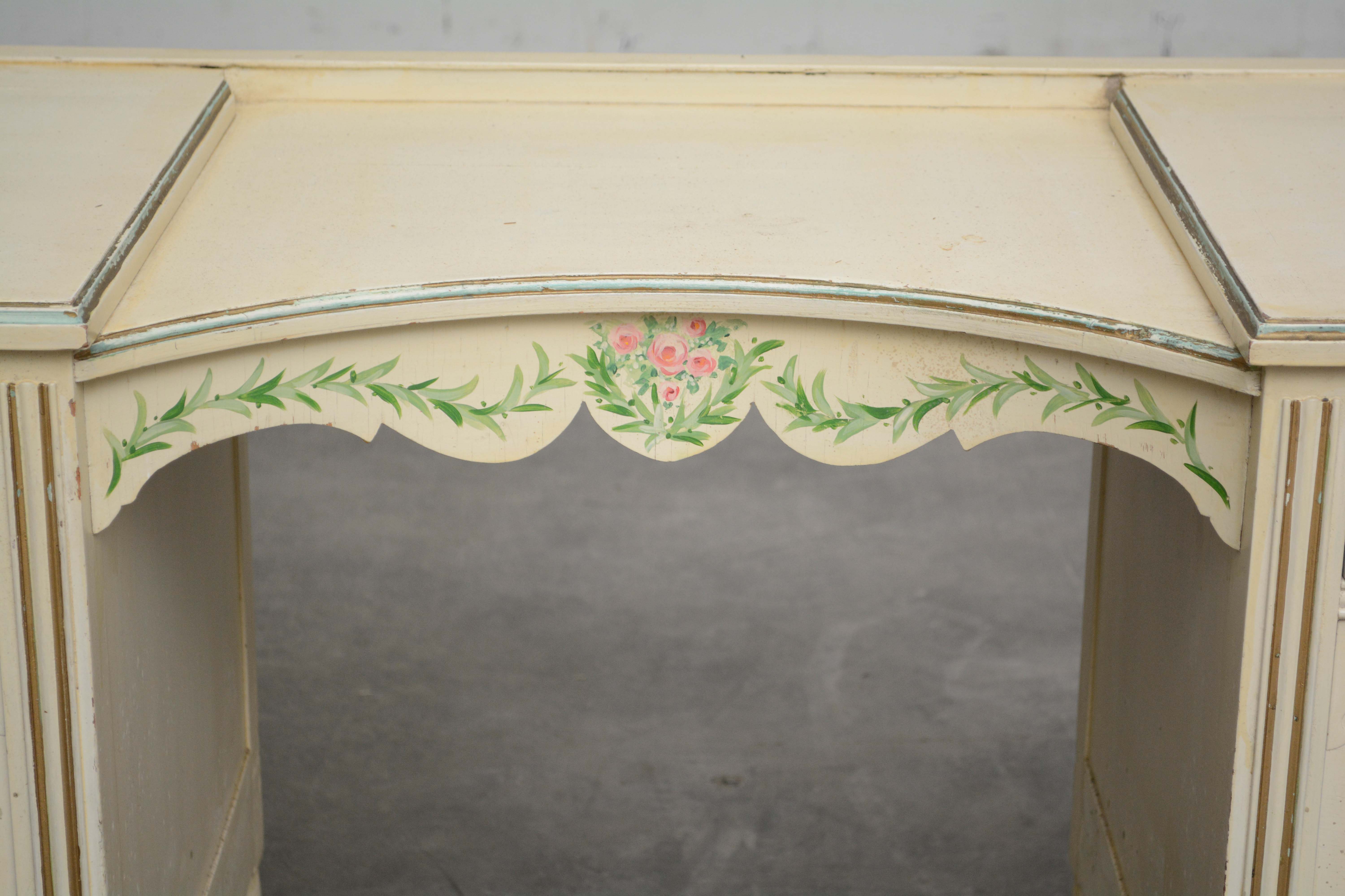 Louis XVI Style Painted Wooden Vanity, 20th Century