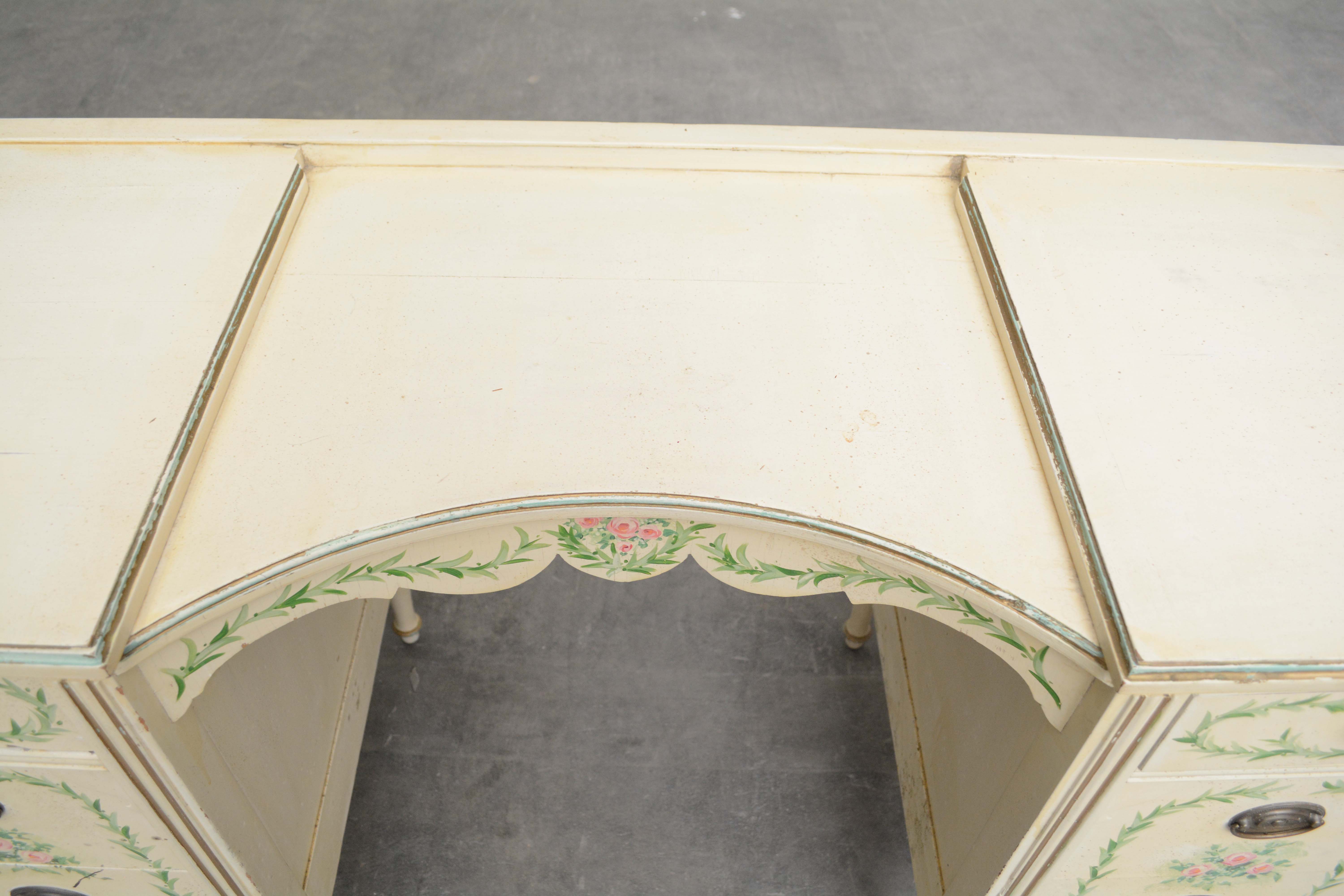 Louis XVI Style Painted Wooden Vanity, 20th Century