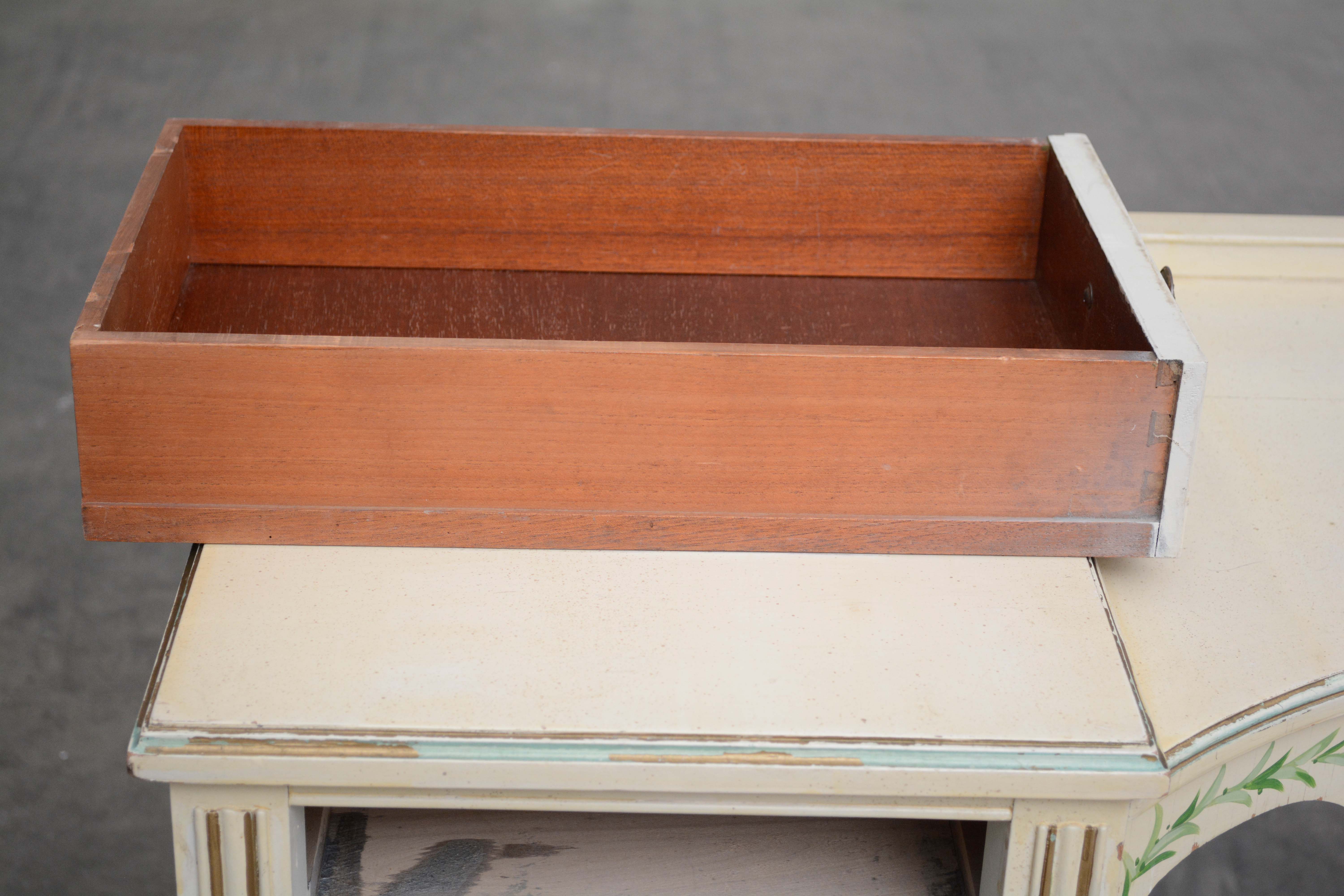 Louis XVI Style Painted Wooden Vanity, 20th Century