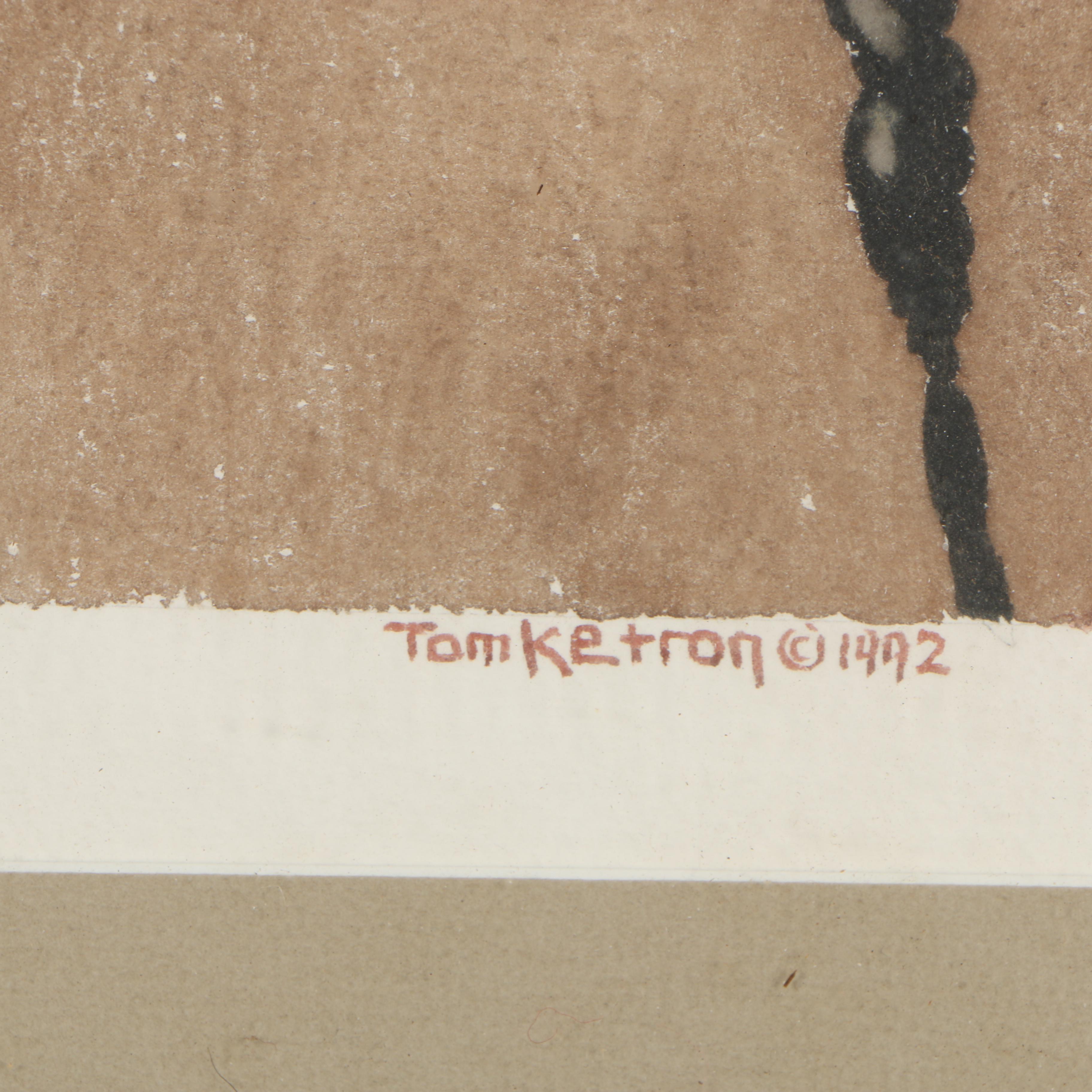 Tom Ketron 1992 Watercolor Painting