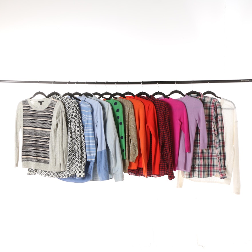 Women's J. Crew Button-Front Shirts, Cardigans and Sweaters