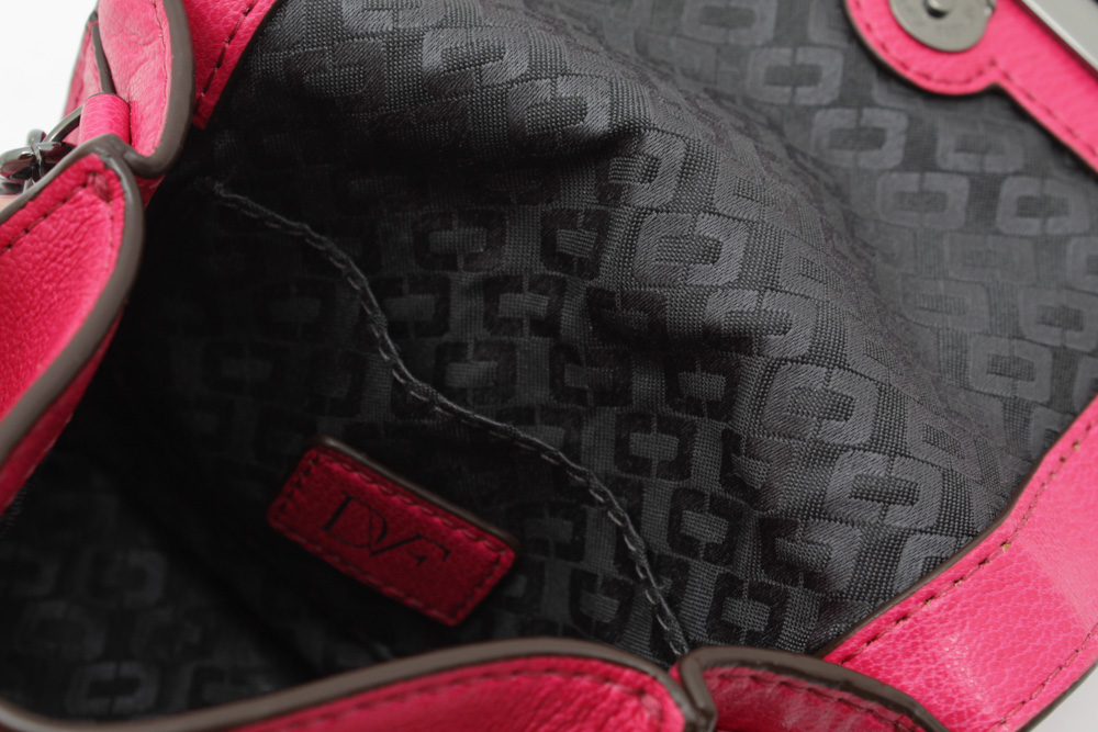 Diane von Furstenberg Dyed Python Skin and Pink Leather Mini Shoulder Bag