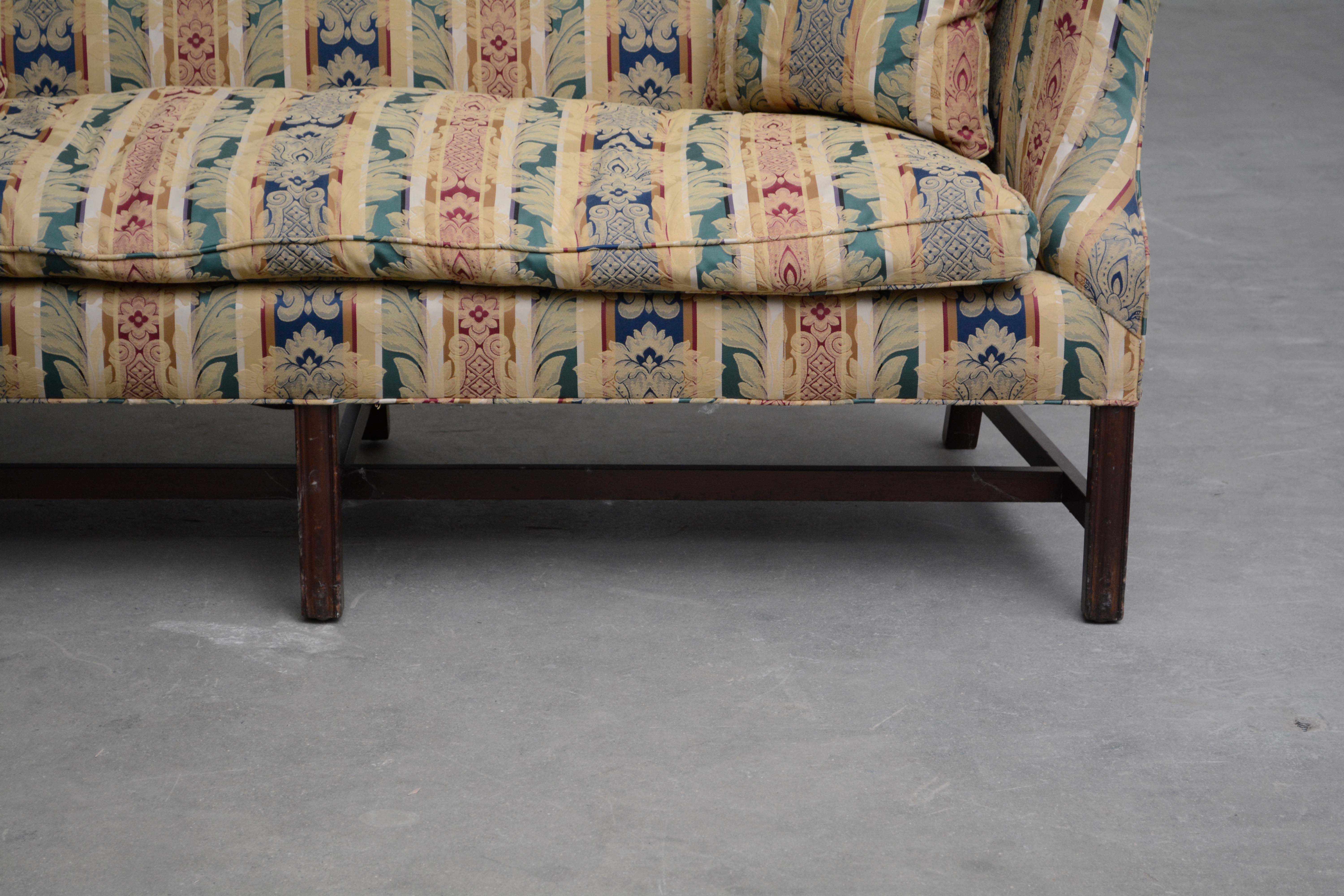 Federal Style Upholstered Camelback Sofa, Early/Mid-20th Century