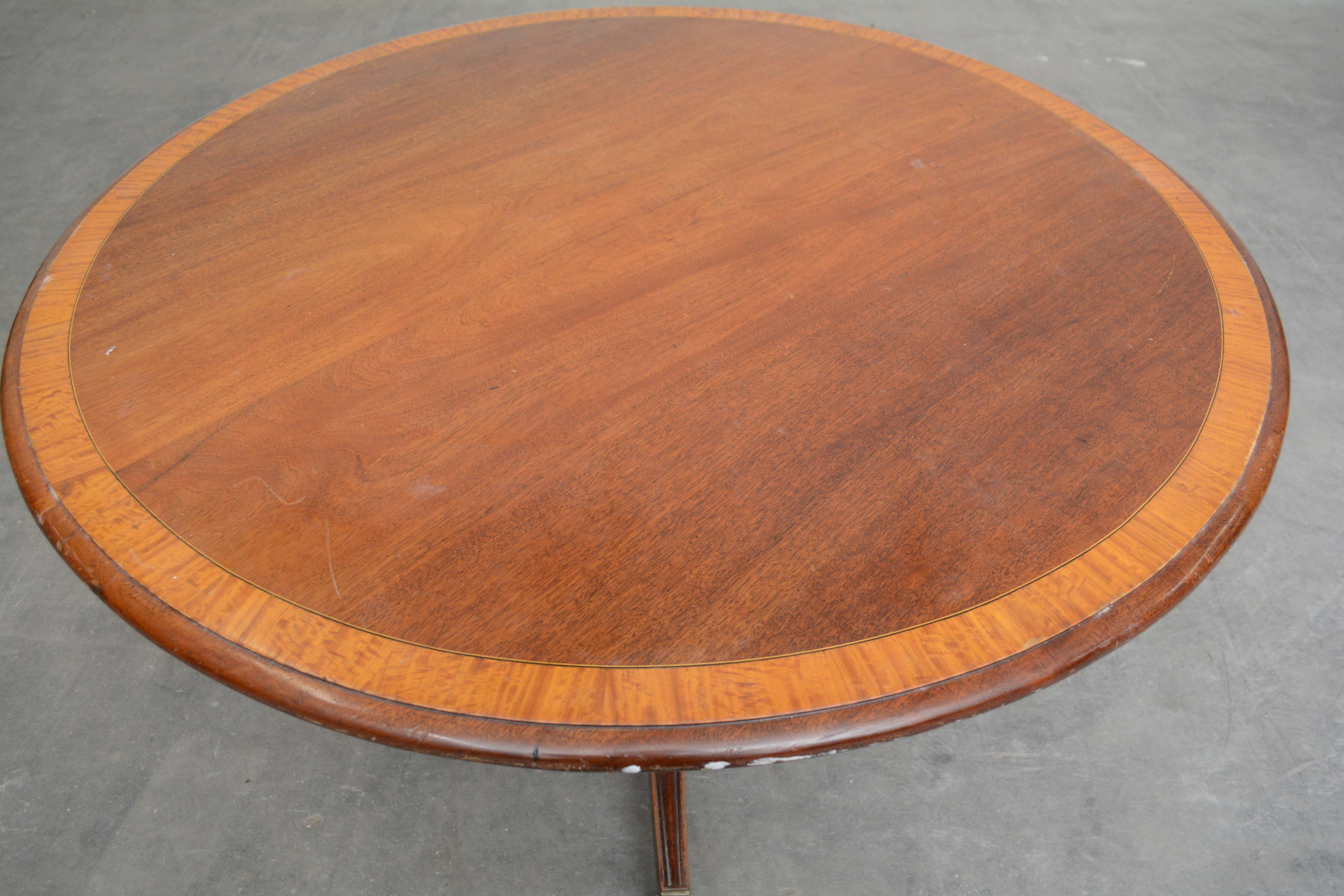 George III Style Mahogany Circular Breakfast Table, 20th Century