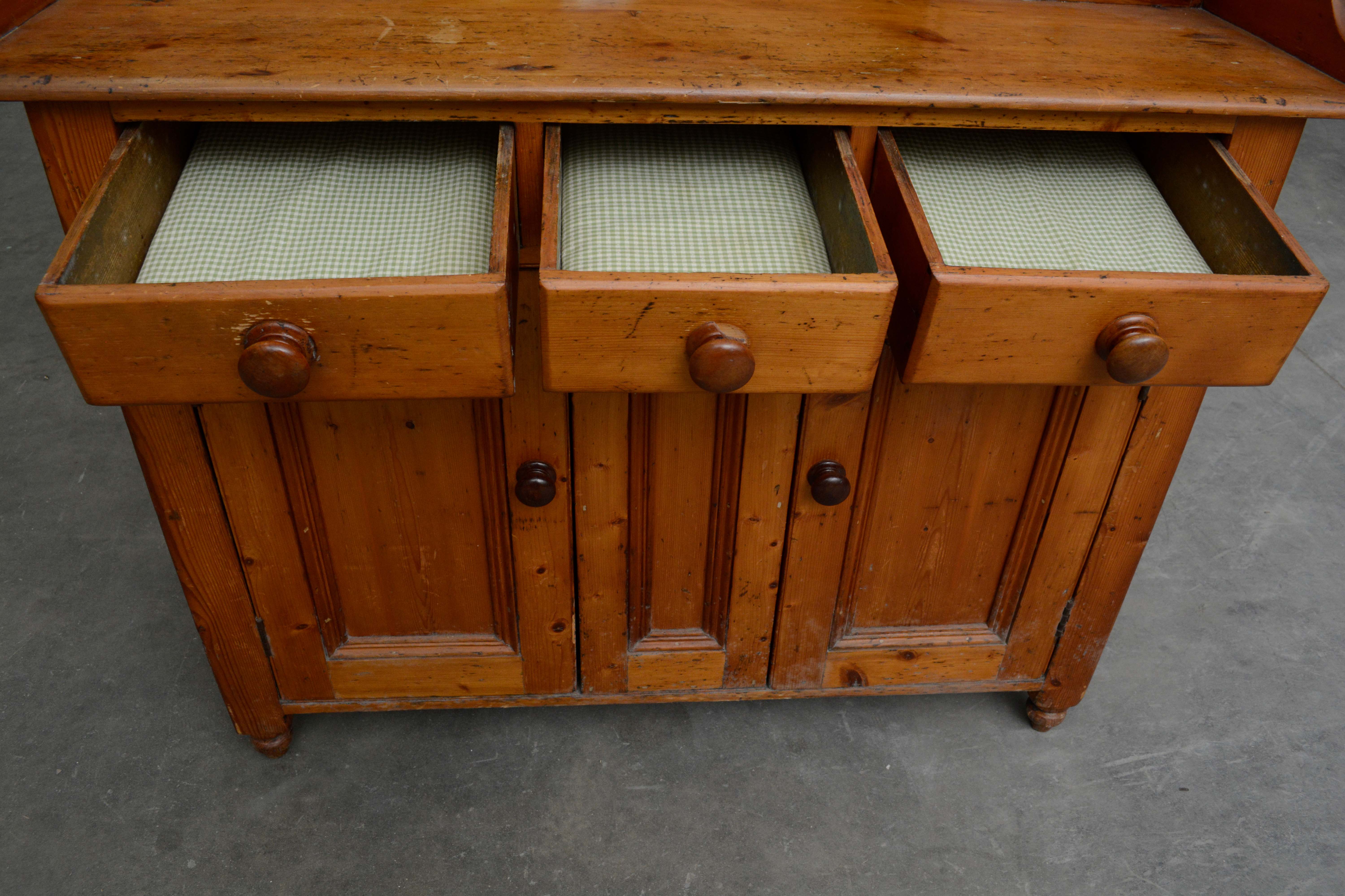 Victorian Pine Serving Cabinet, Circa 1870