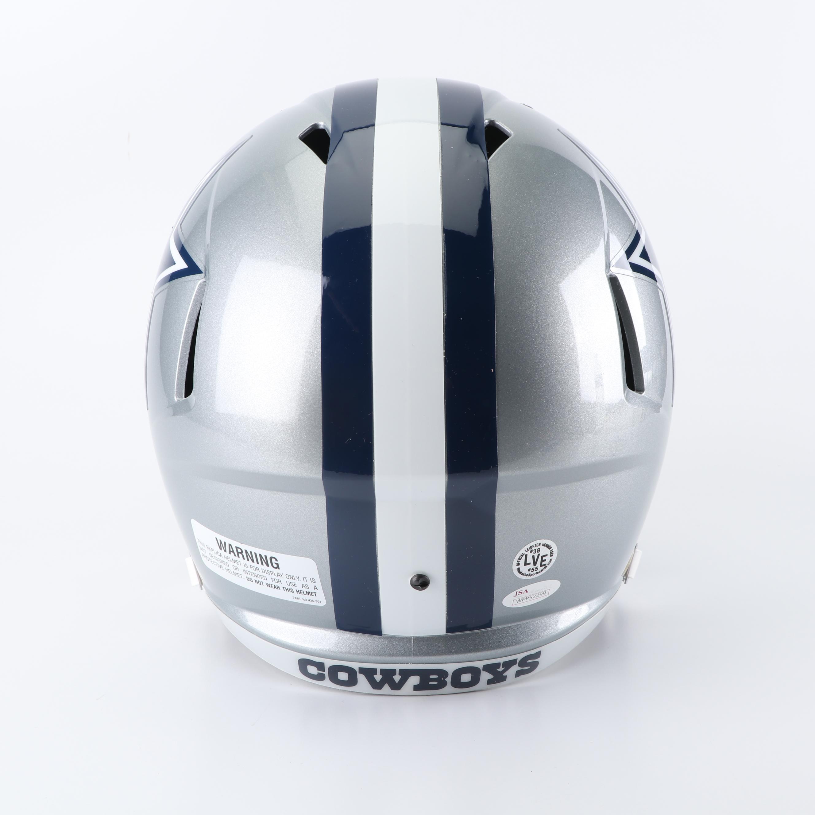 Leighton Vander Esch Autographed Dallas Cowboys Replica Helmet - JSA COA