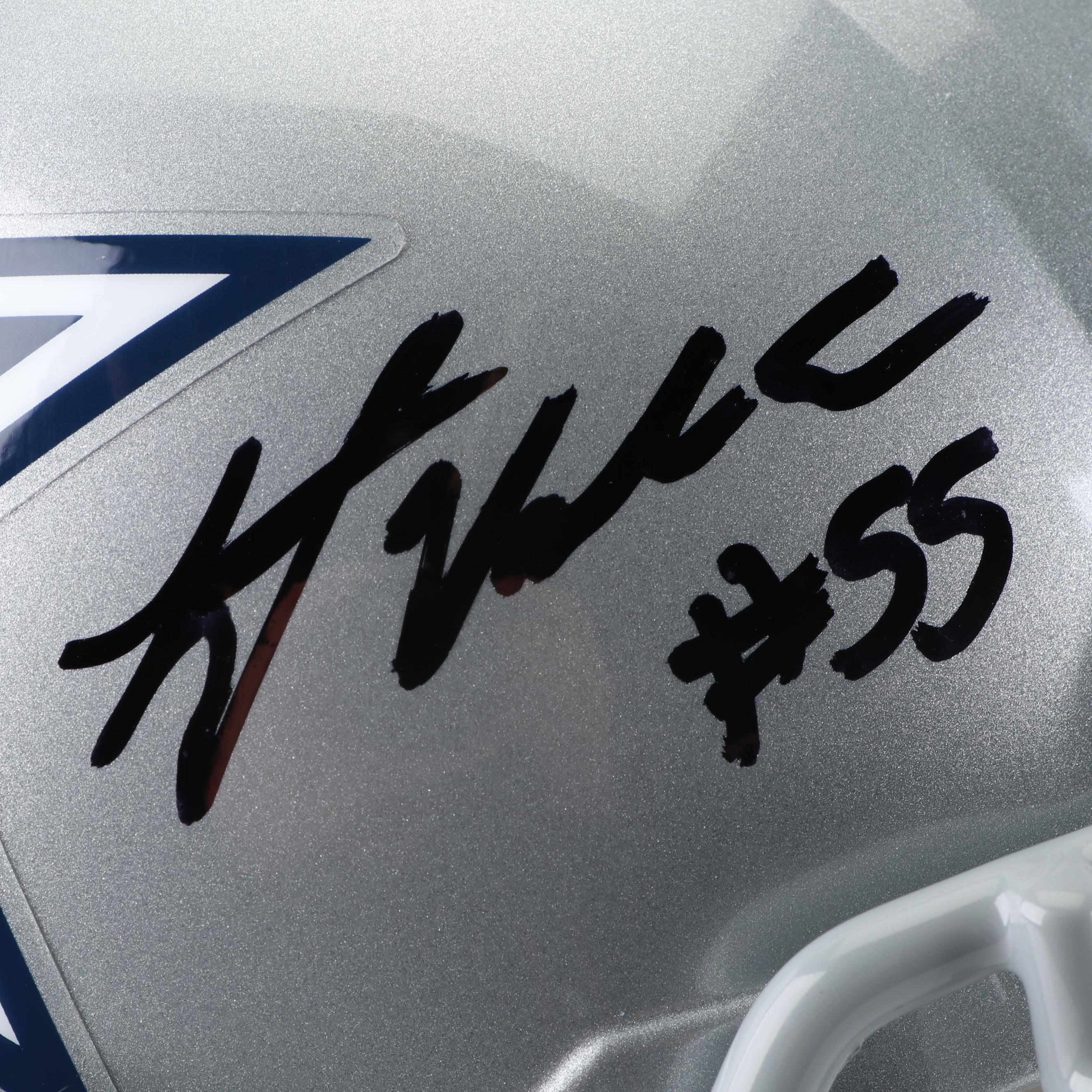 Leighton Vander Esch Autographed Dallas Cowboys Replica Helmet - JSA COA