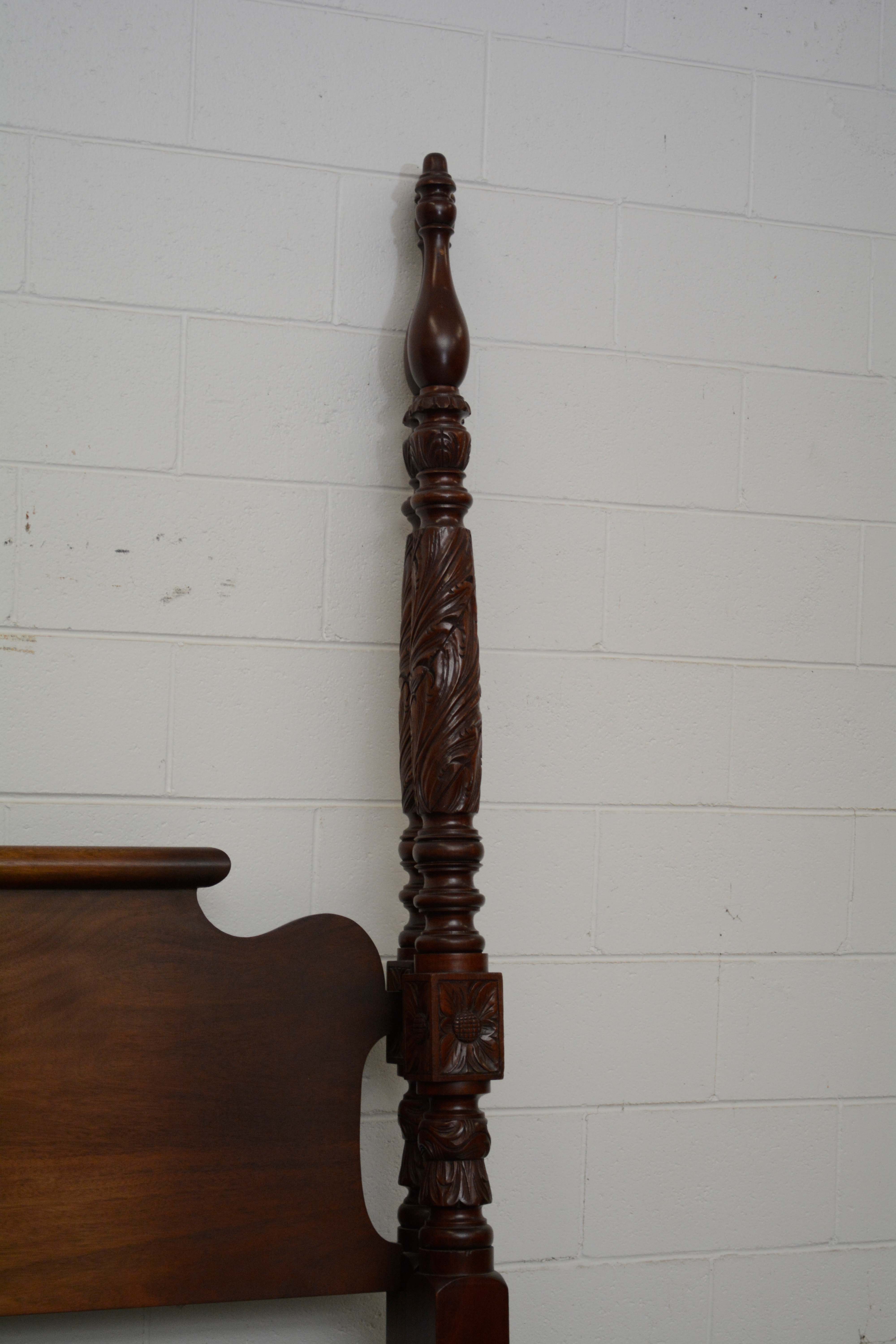 Federal Style Mahogany King Size Bed Frame, Early/Mid 20th Century