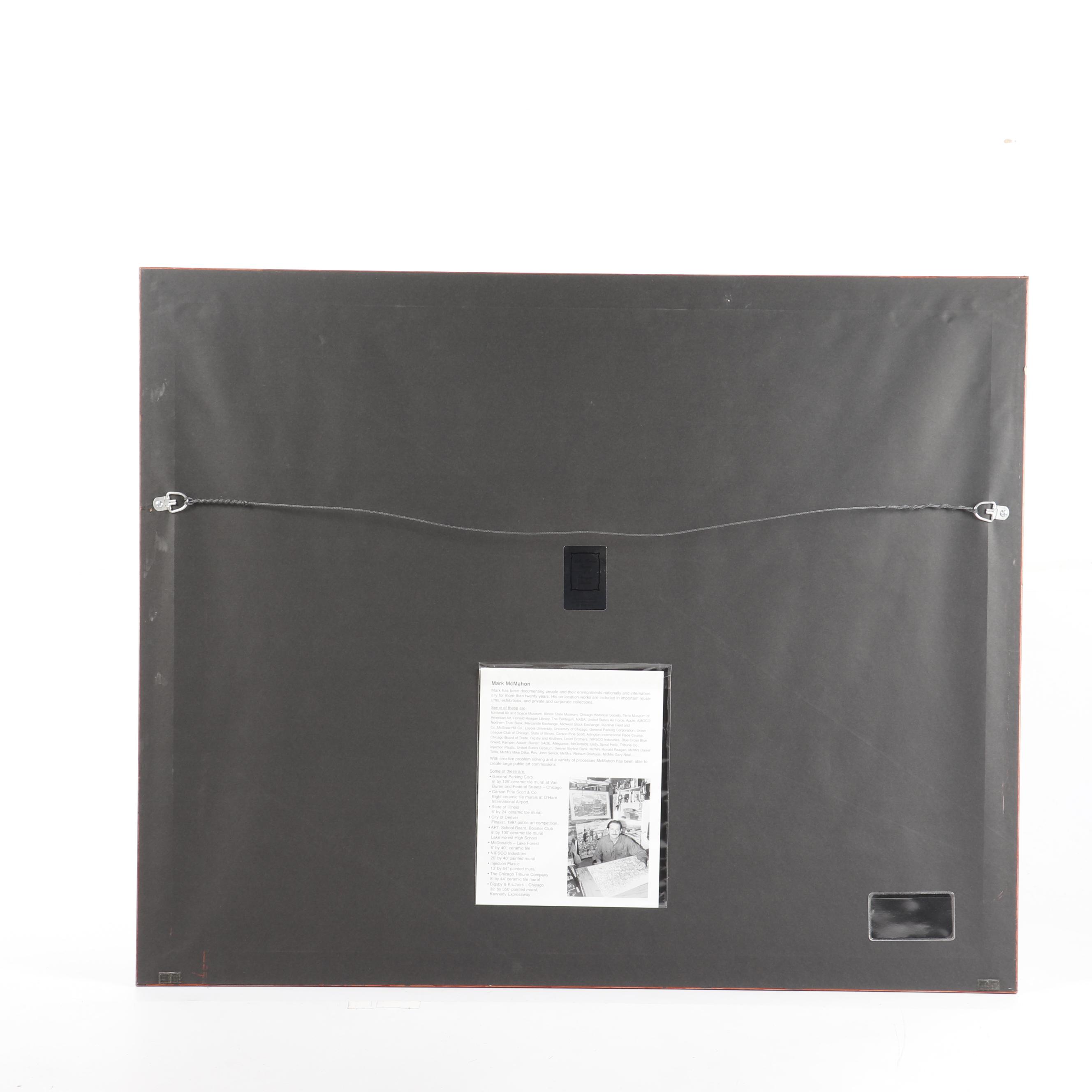 Mark McMahon Mixed Media Painting "University of Wisconsin"