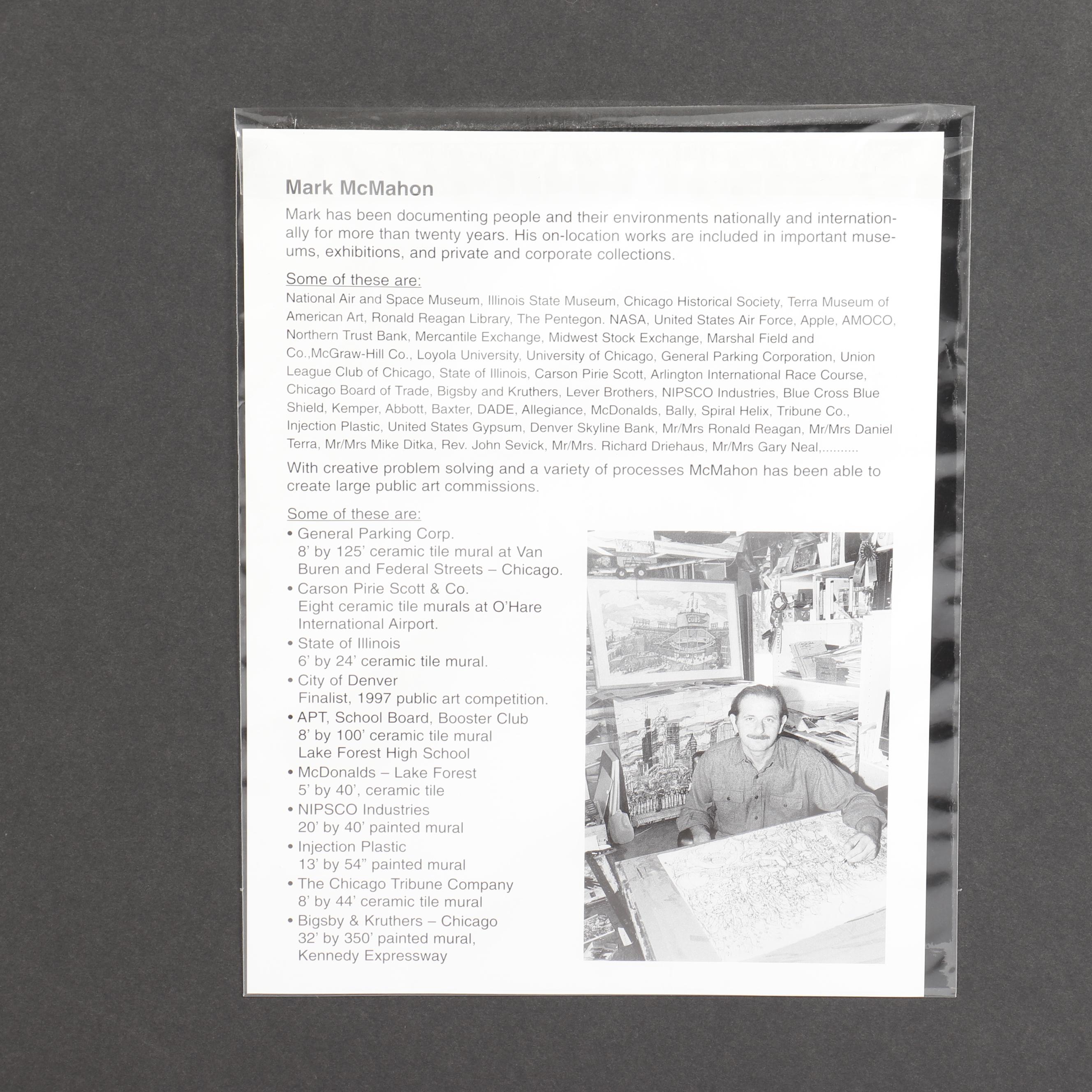 Mark McMahon Mixed Media Painting "University of Wisconsin"