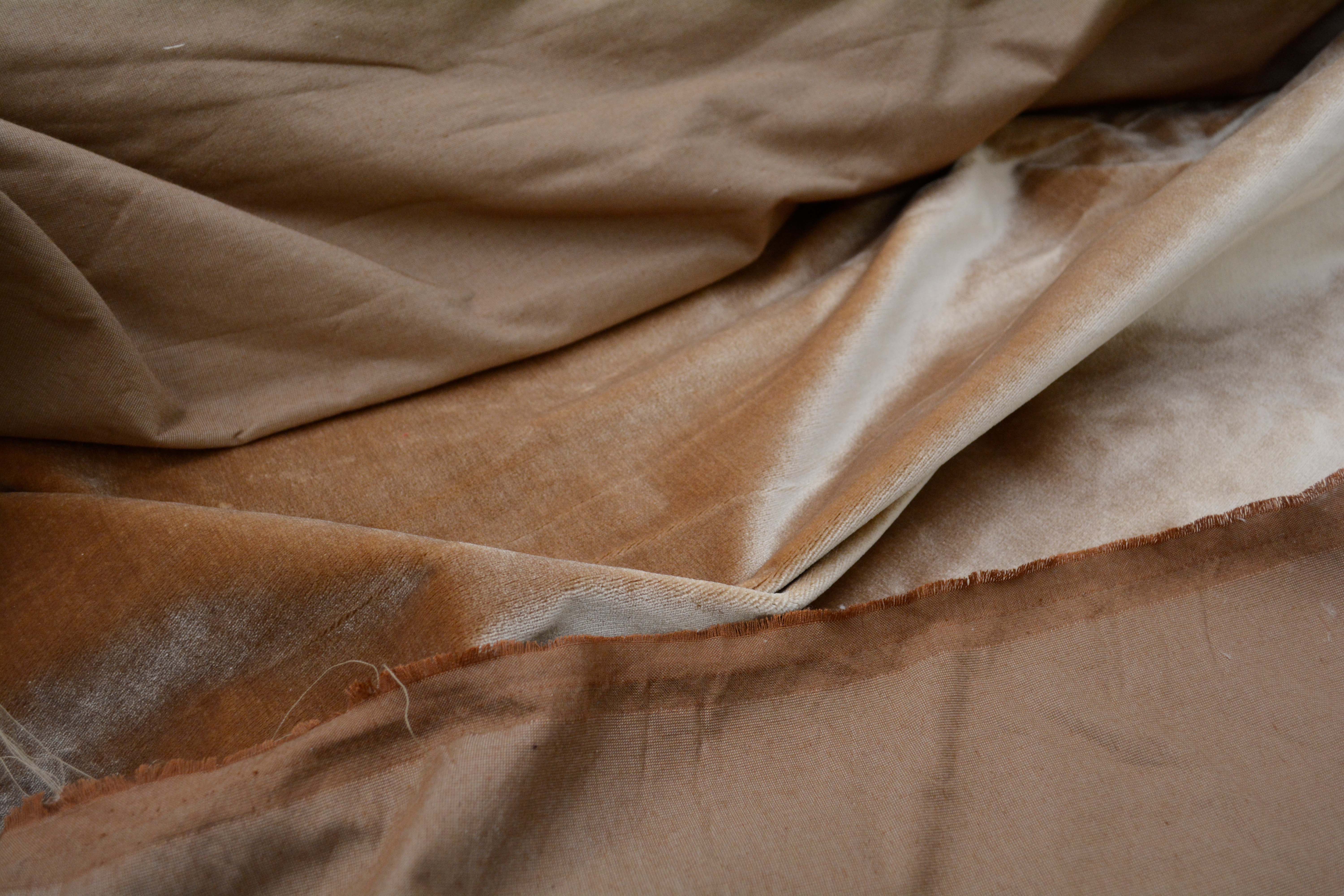 Gold Velvet Upholstery Fabric Bolt