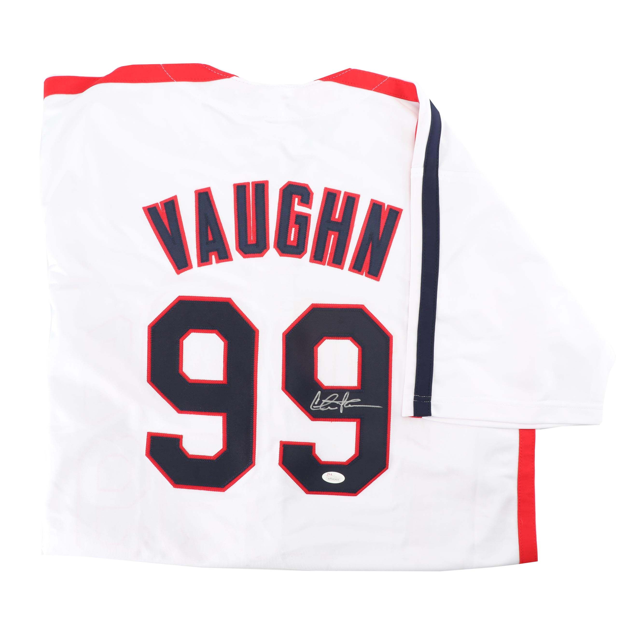 Charlie Sheen Autographed "Ricky Vaughn" Replica Jersey - JSA COA