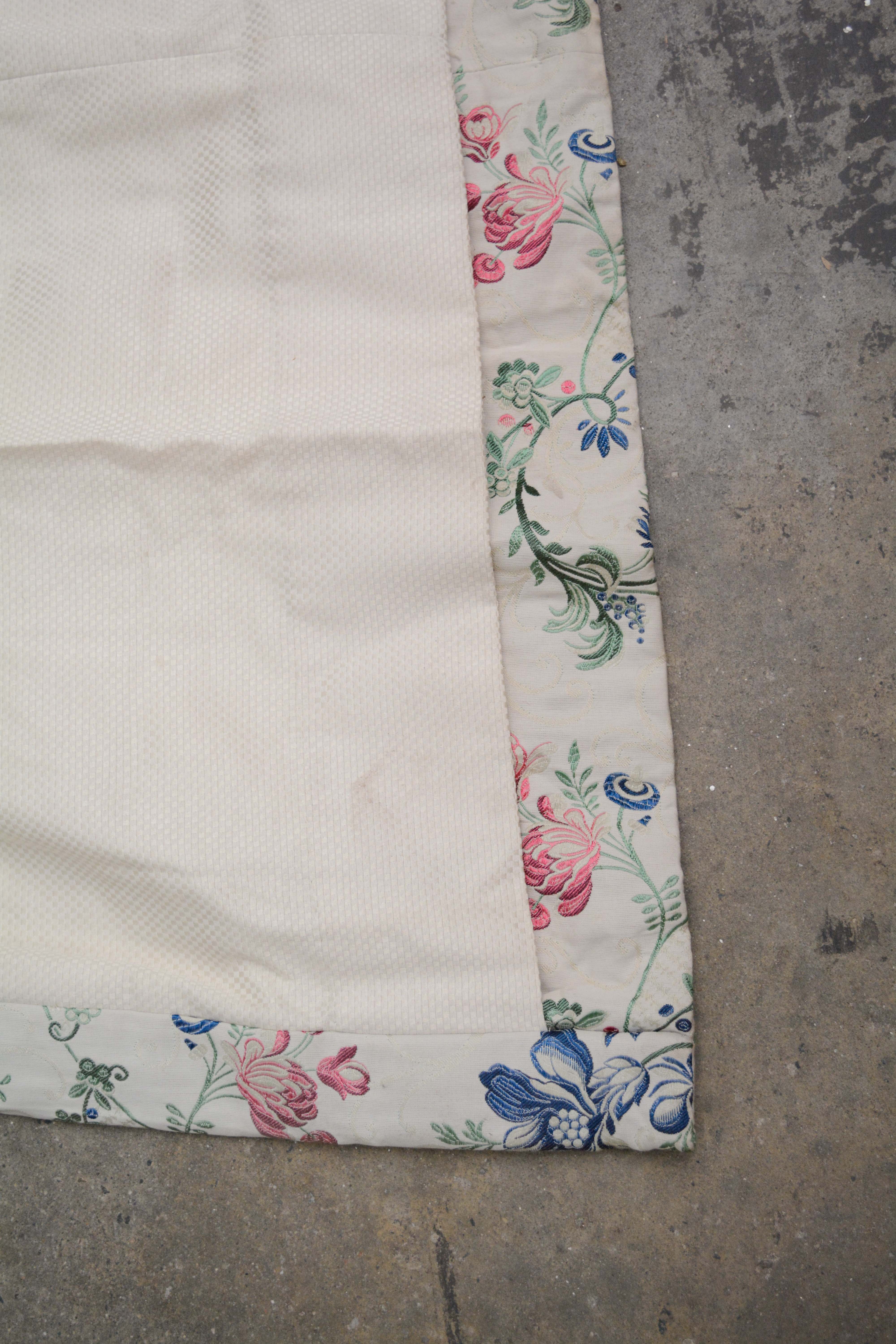 Floral Arabesque Jacquard Lined Drapery Panels