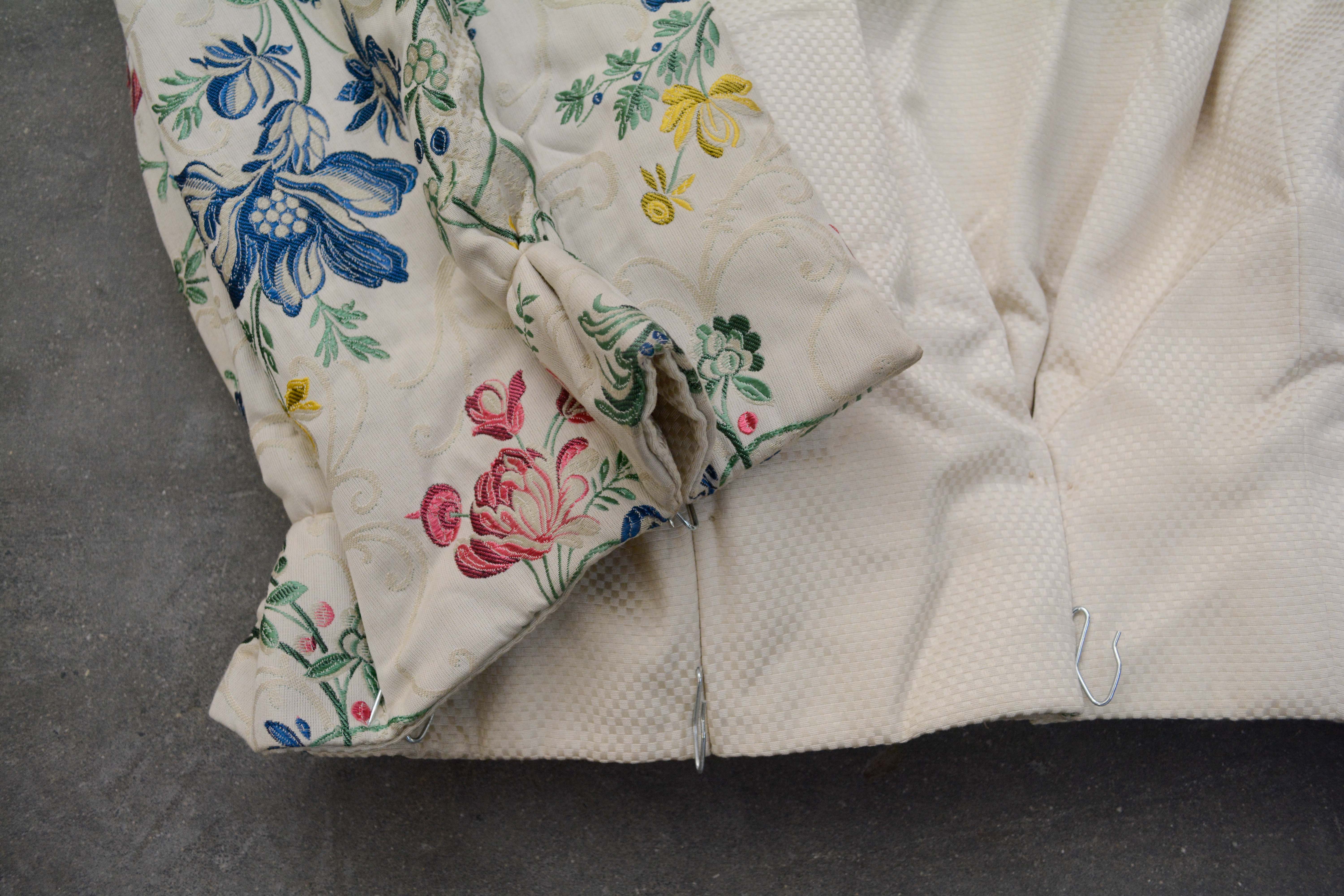 Floral Arabesque Jacquard Lined Drapery Panels