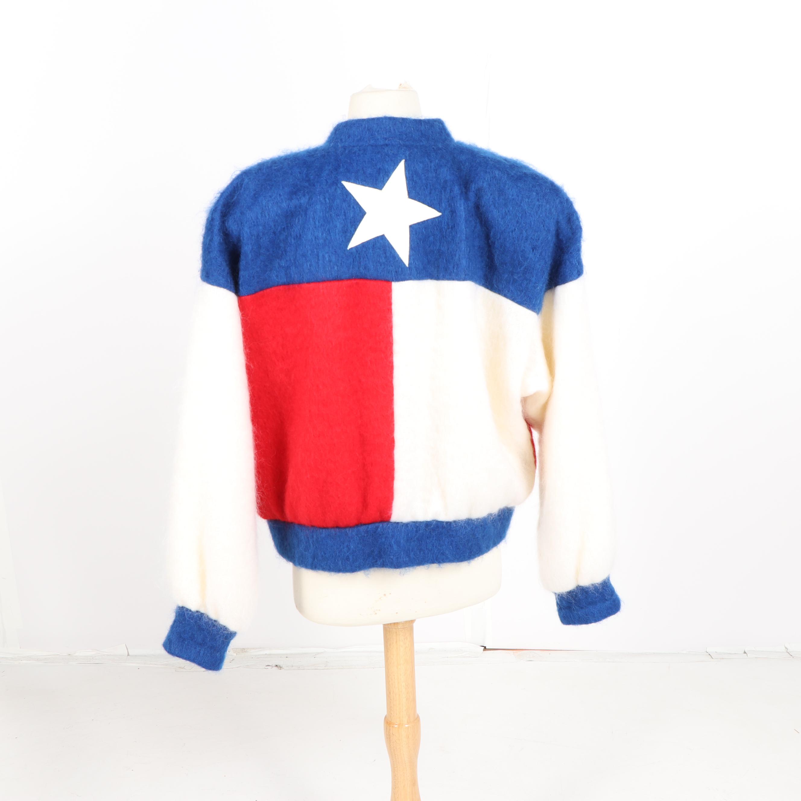 Women's Vintage Dolores' Unique Designs Flag of Texas Mohair Blend Jacket