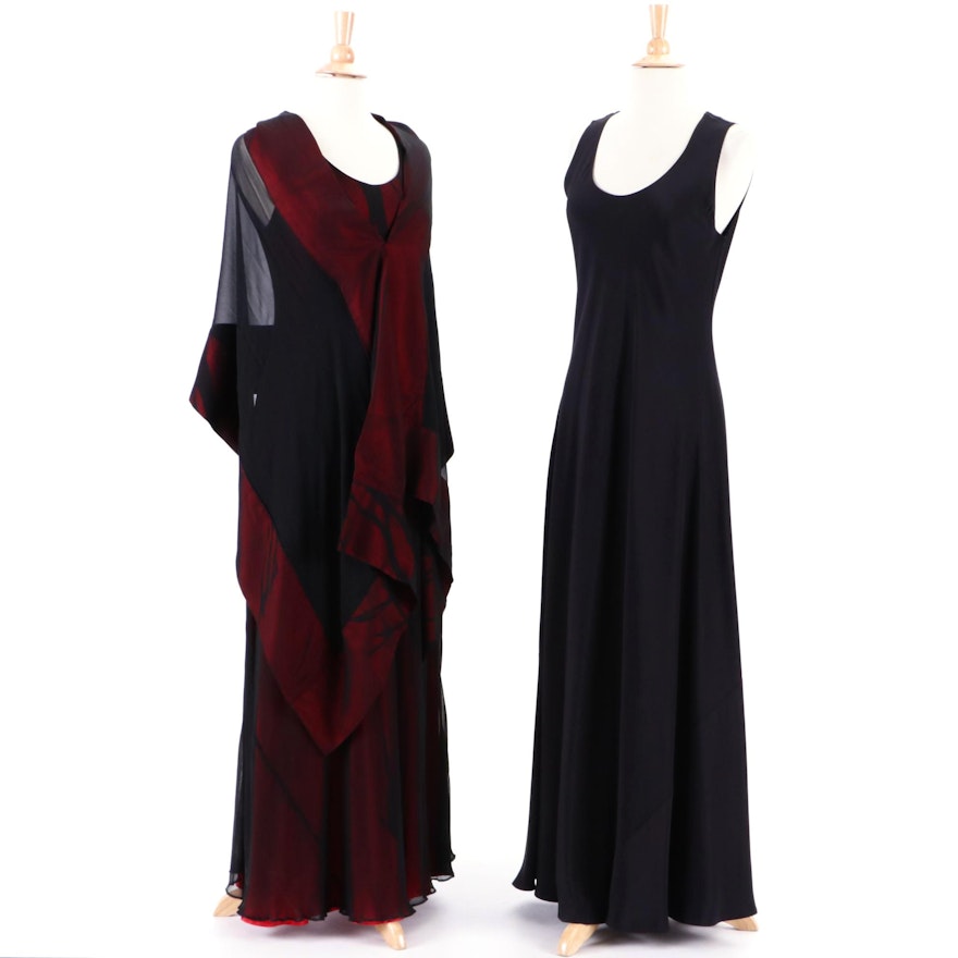 Women's Kane Sells Studio Sleeveless Evening Dresses including Shoulder Wrap