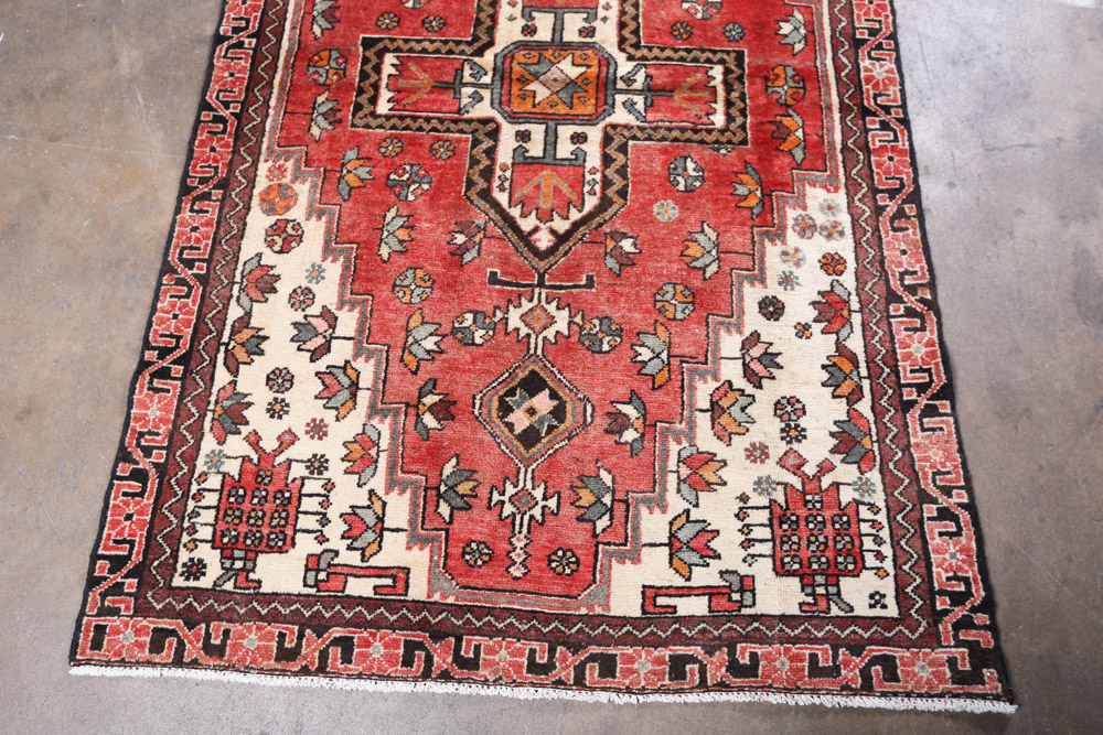 Hand-Knotted Persian Qashqai Wool Rug