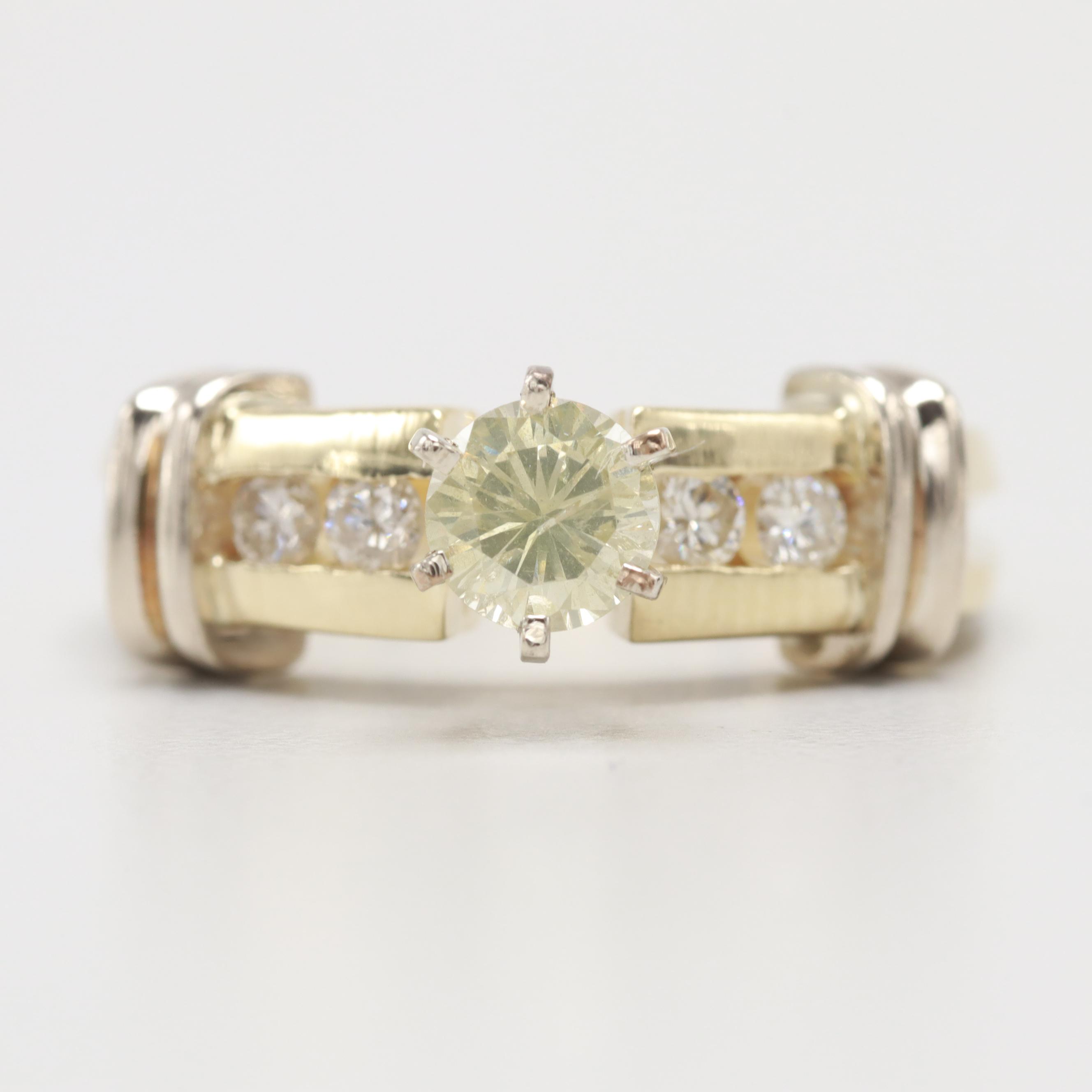 14K Yellow Gold Diamond Ring