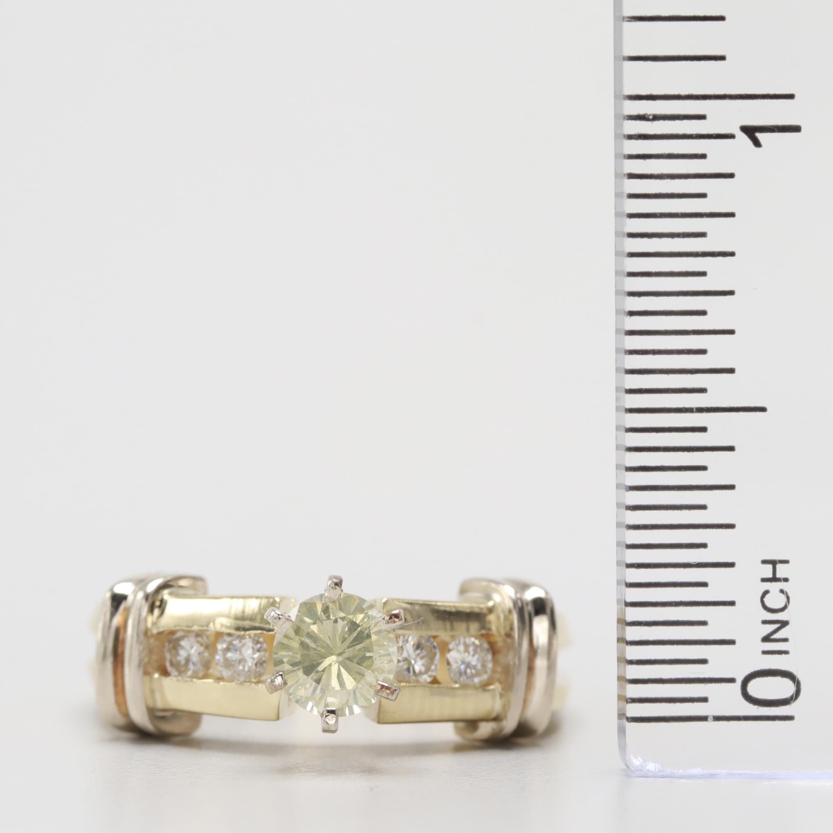 14K Yellow Gold Diamond Ring