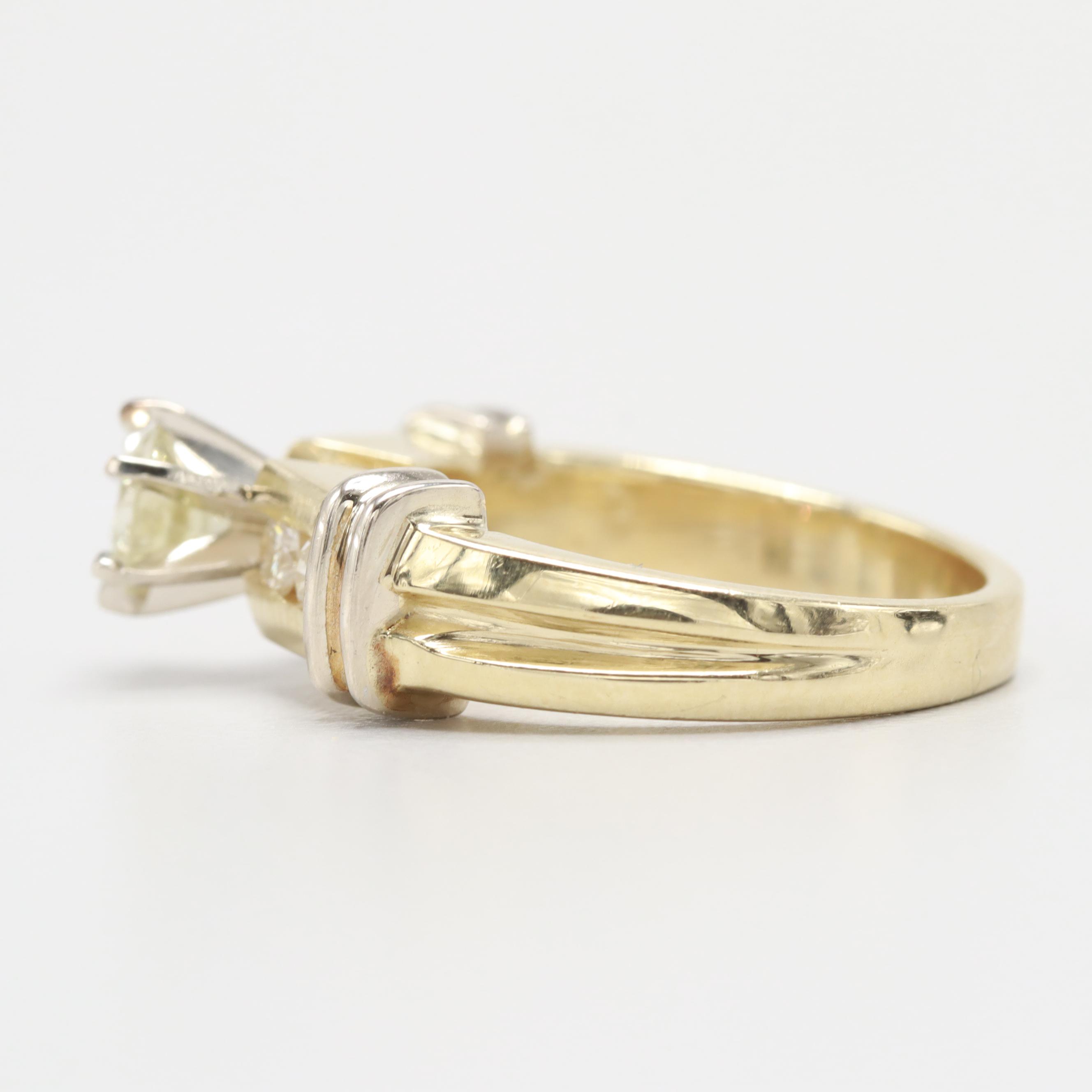 14K Yellow Gold Diamond Ring