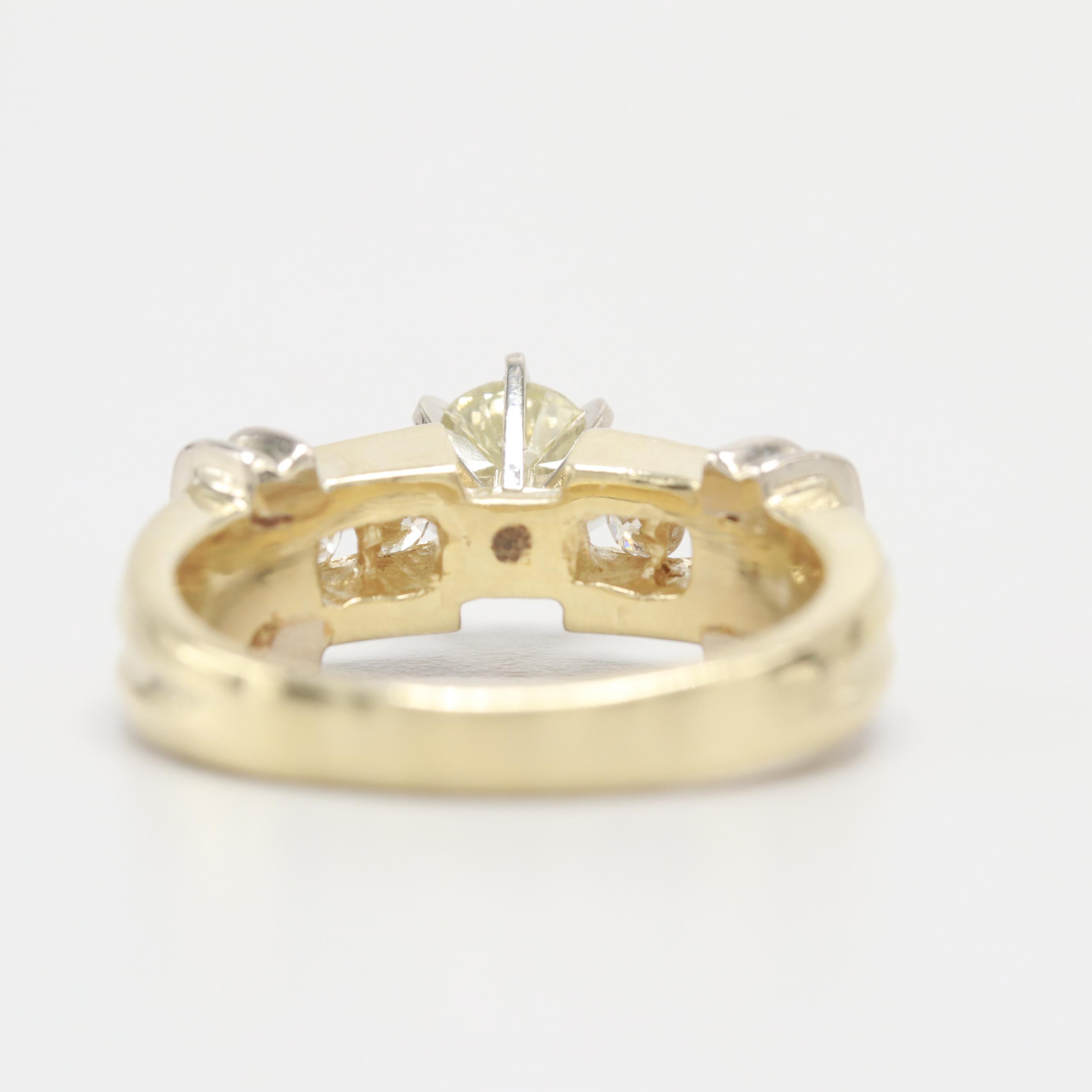 14K Yellow Gold Diamond Ring