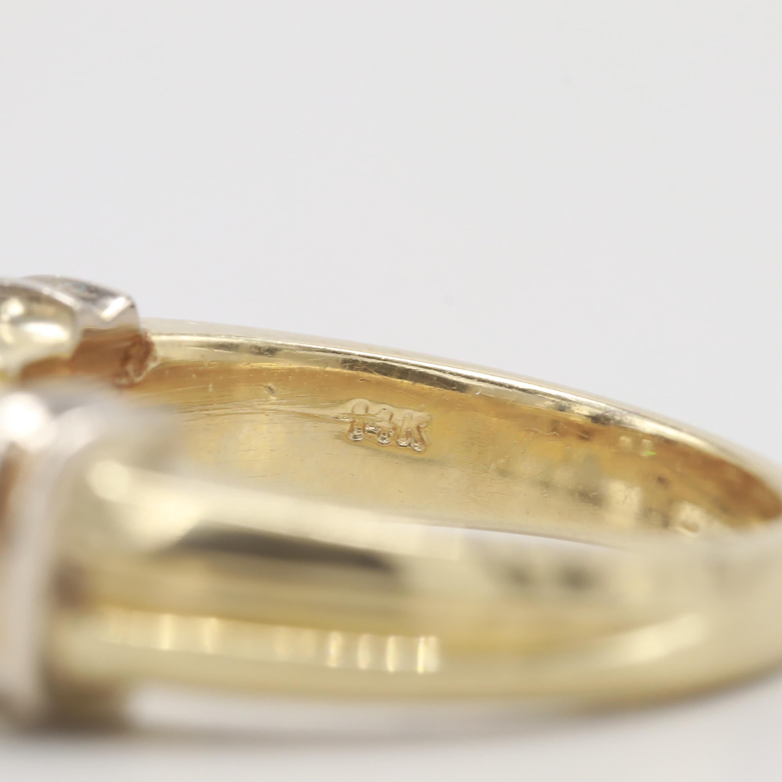 14K Yellow Gold Diamond Ring