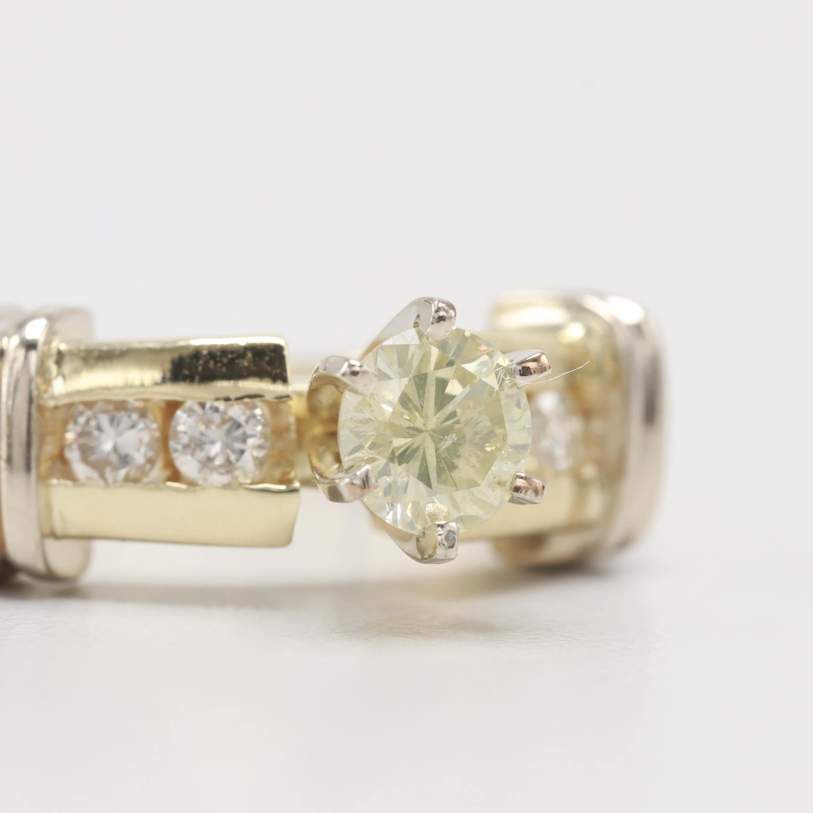 14K Yellow Gold Diamond Ring