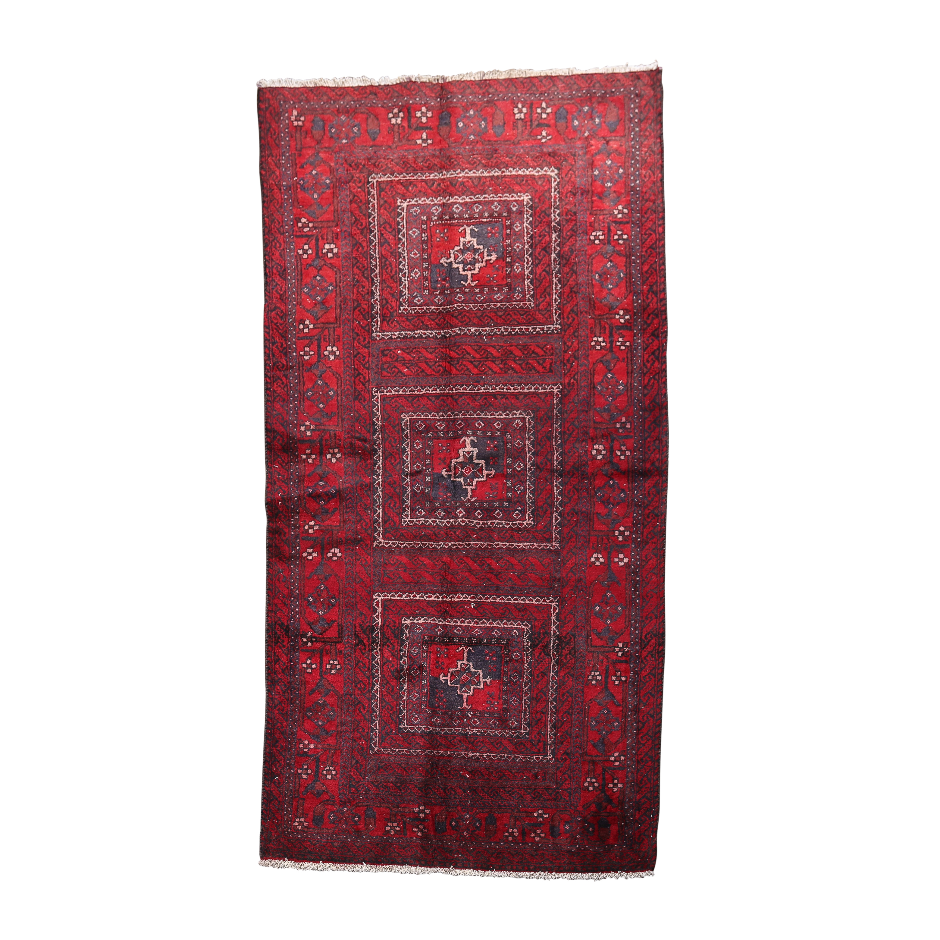 Hand-Knotted Baluch Wool Rug