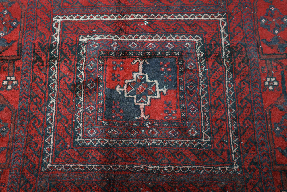 Hand-Knotted Baluch Wool Rug