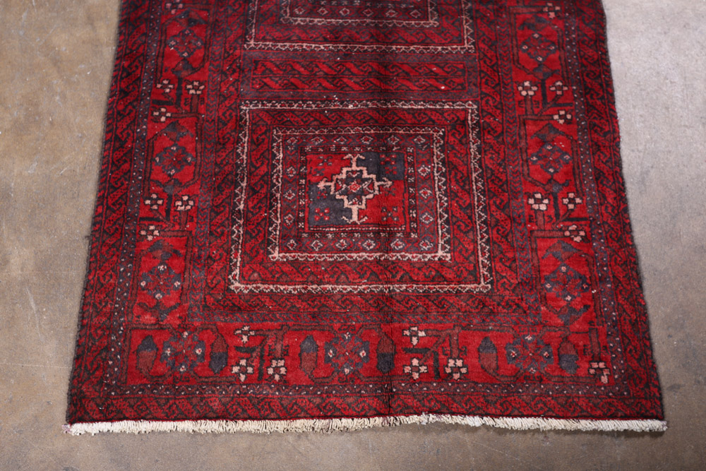 Hand-Knotted Baluch Wool Rug