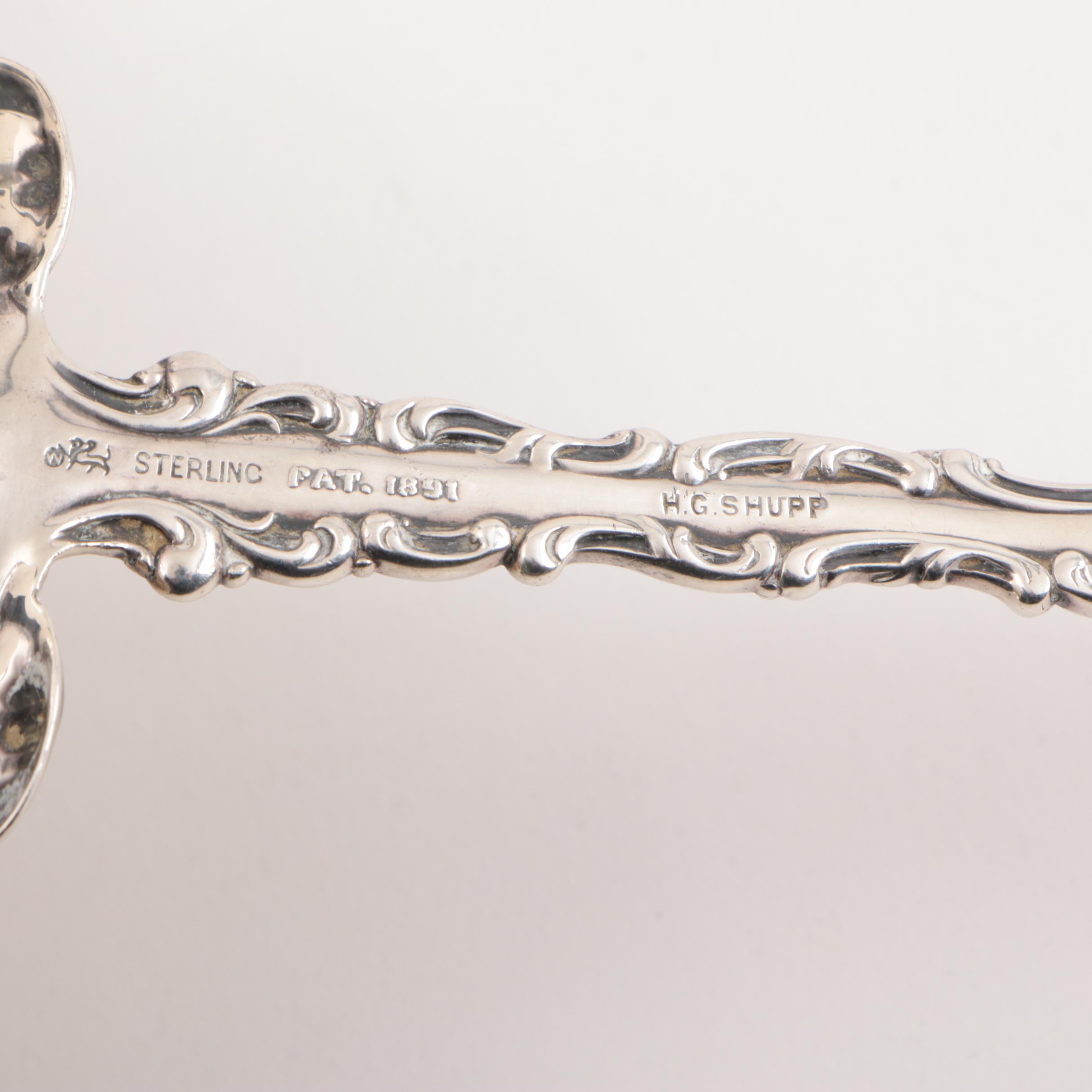 Antique Whiting Division Sterling Silver "Louis XV" Punch Ladle