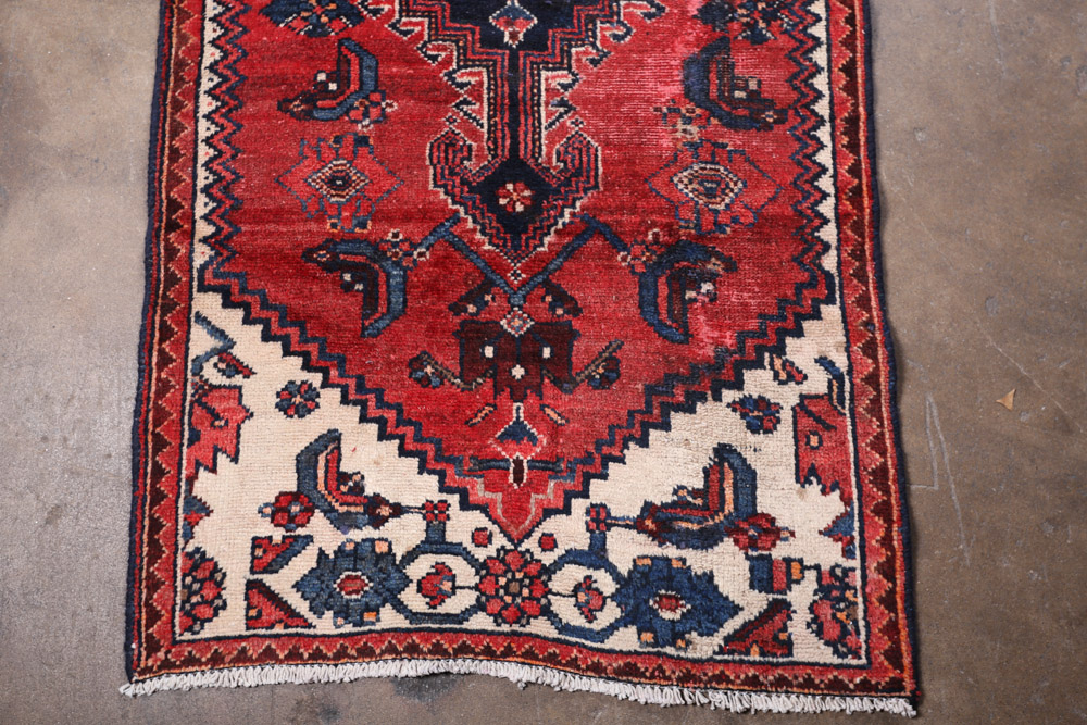 Hand-Knotted Persian Tuisarkan Wool Carpet Runner