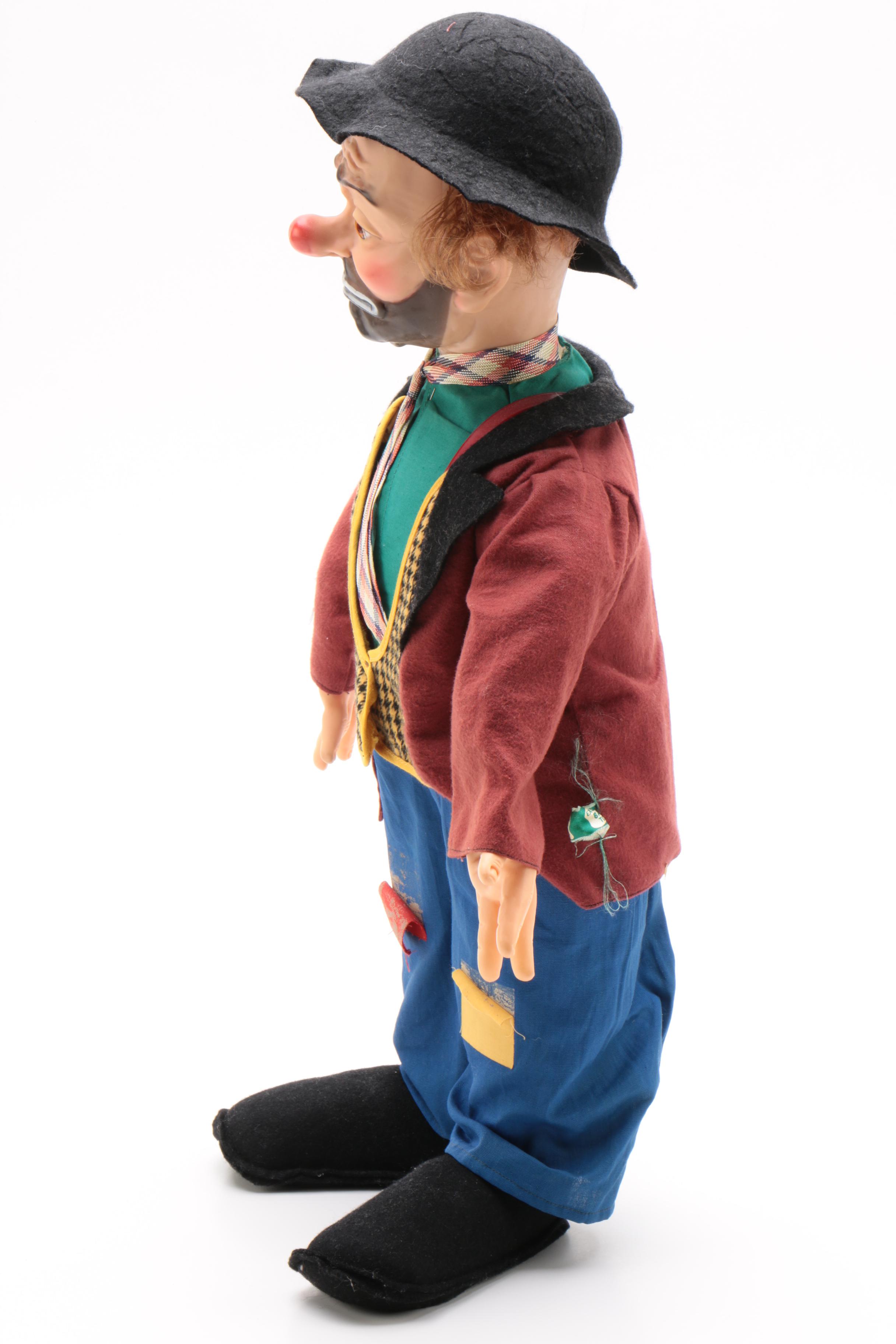 Emmett Kelly's "Willie the Clown" Doll and Box, Circa 1950s