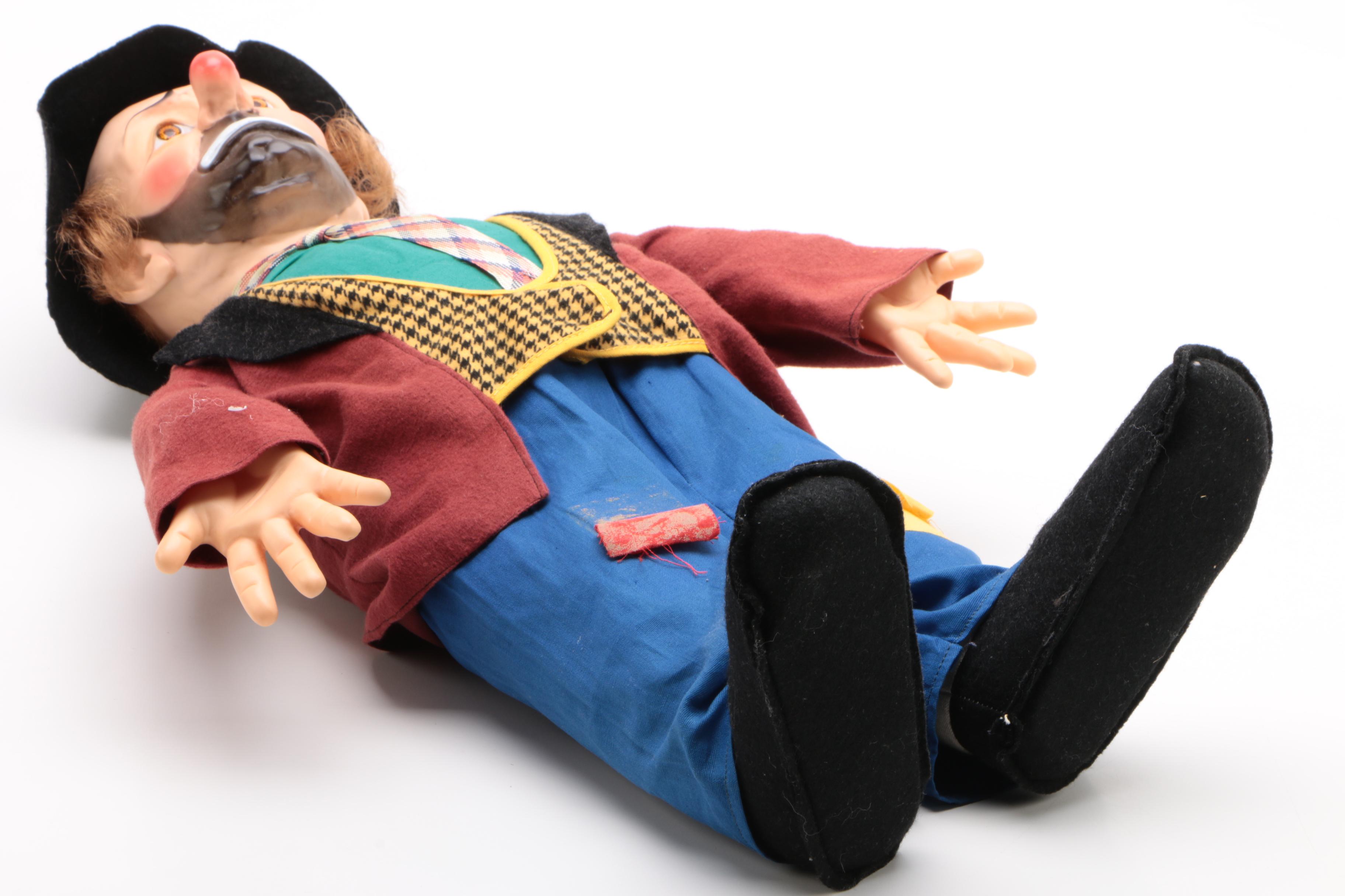 Emmett Kelly's "Willie the Clown" Doll and Box, Circa 1950s
