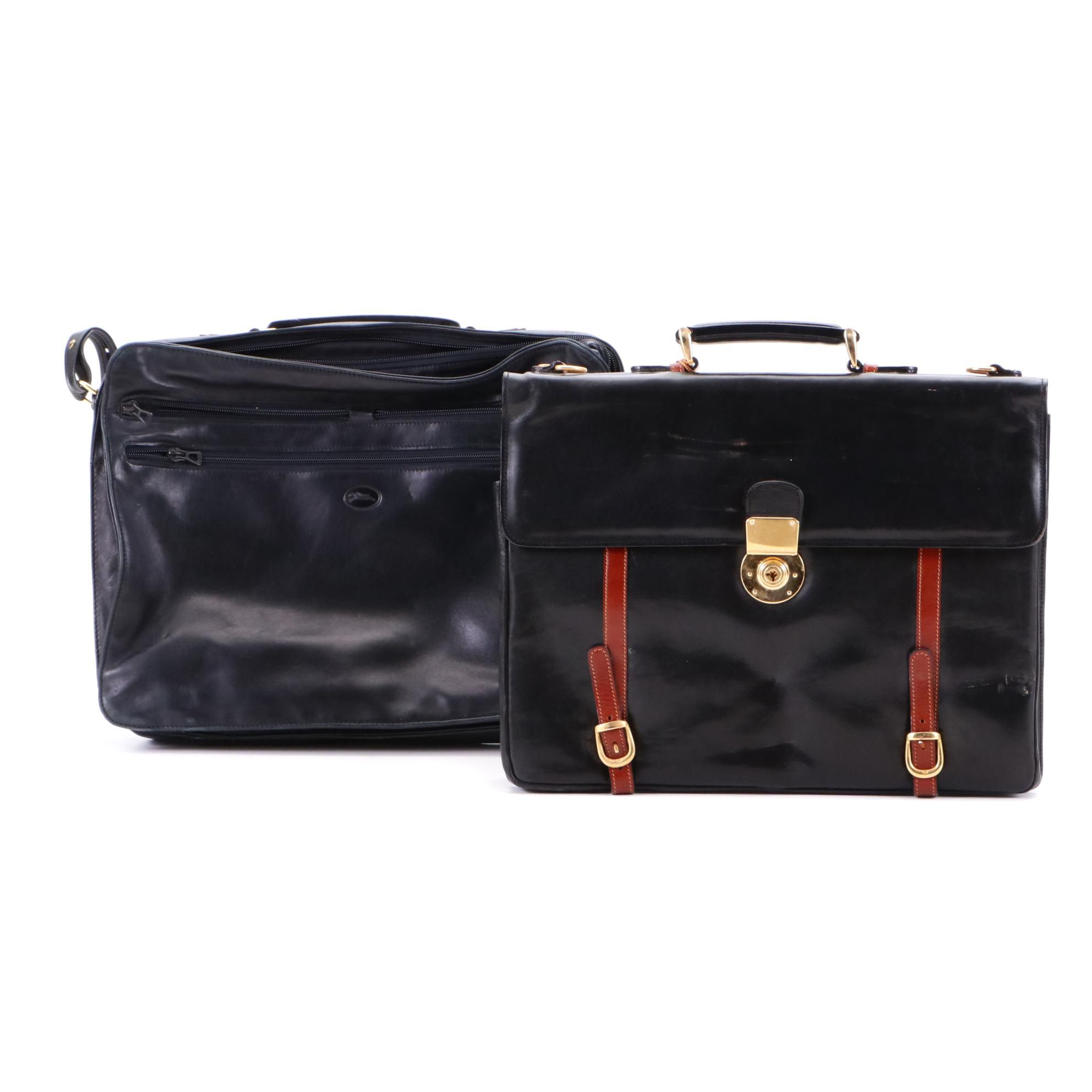 Longchamp Paris and Florence LAPA Leather Briefcases